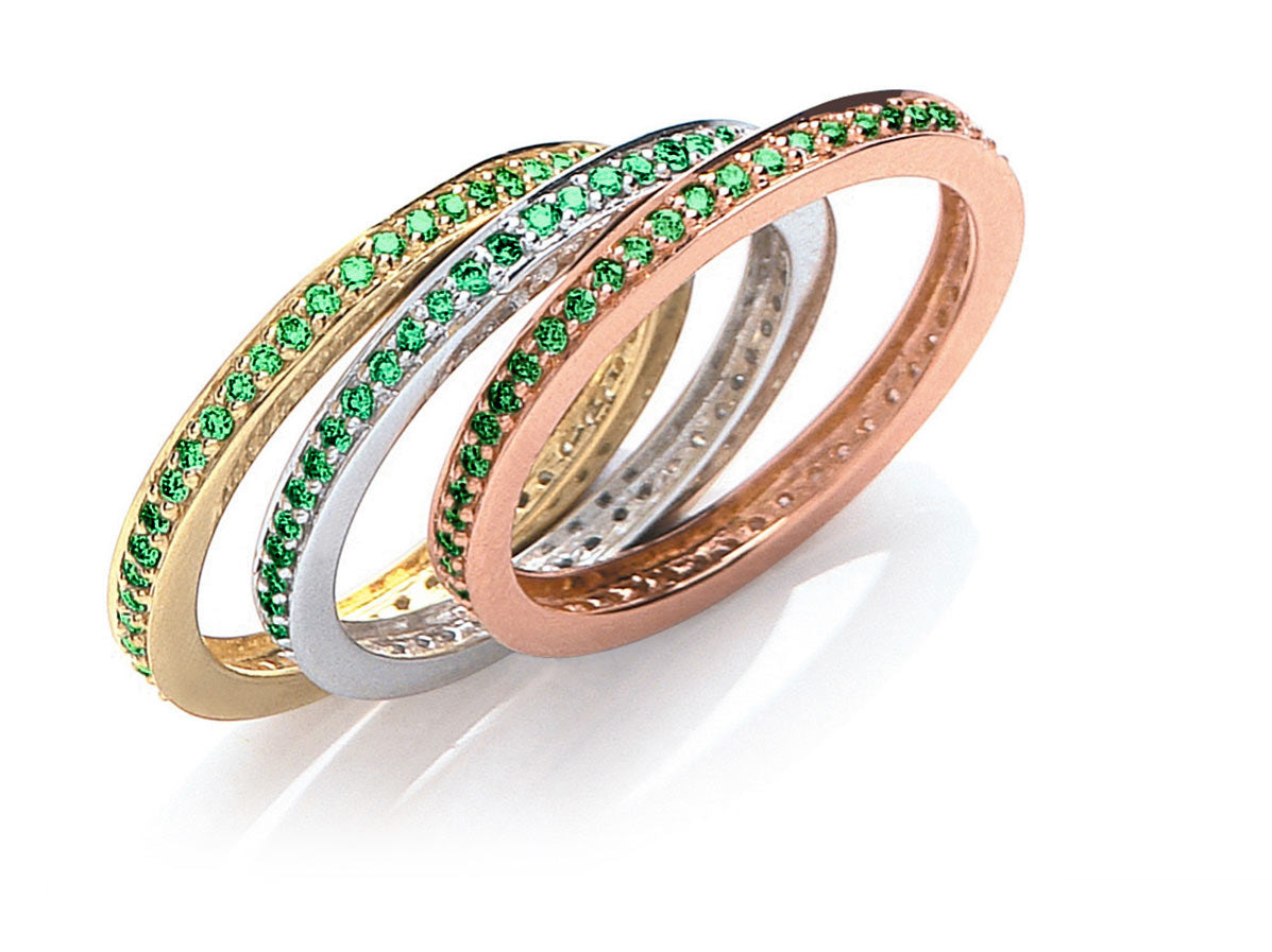 18ct gold Fusion Stackable rings