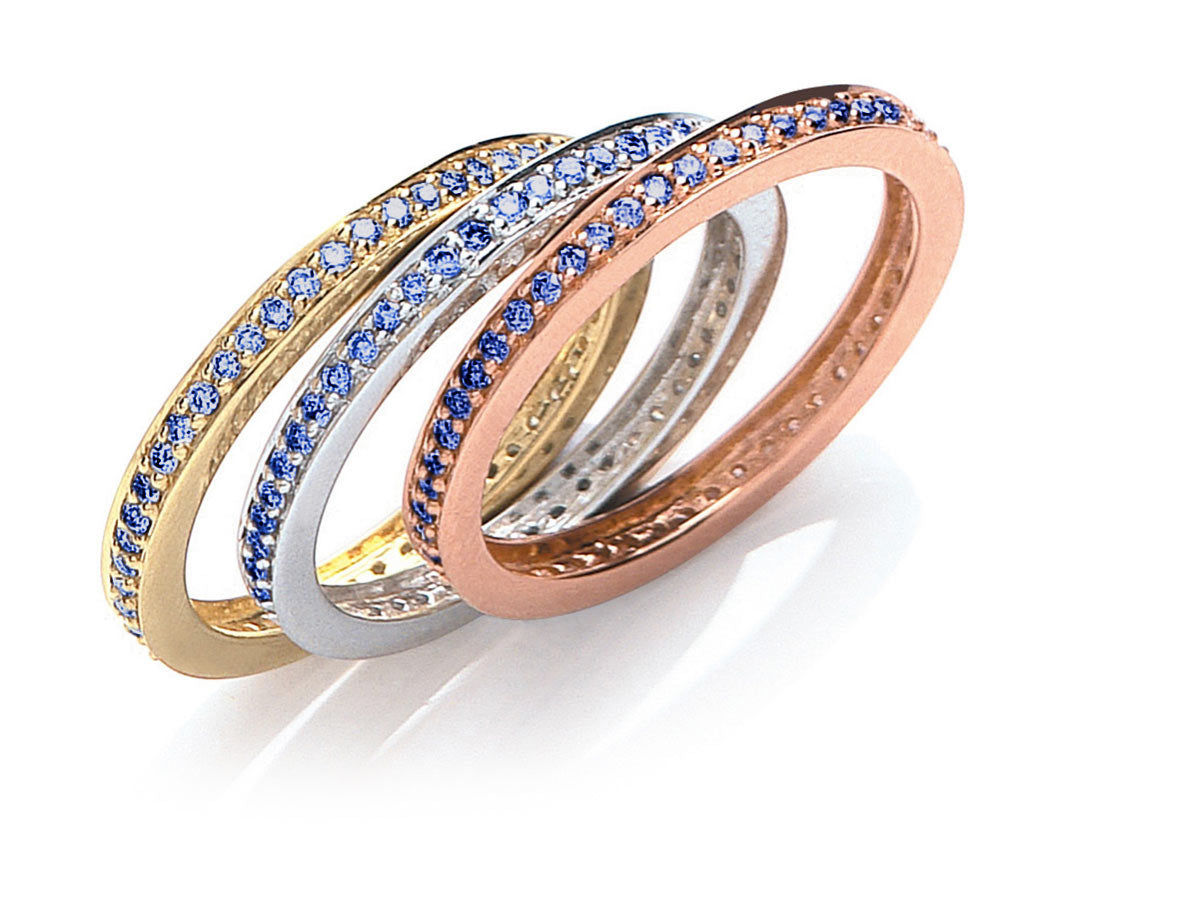 18ct gold Fusion Stackable rings