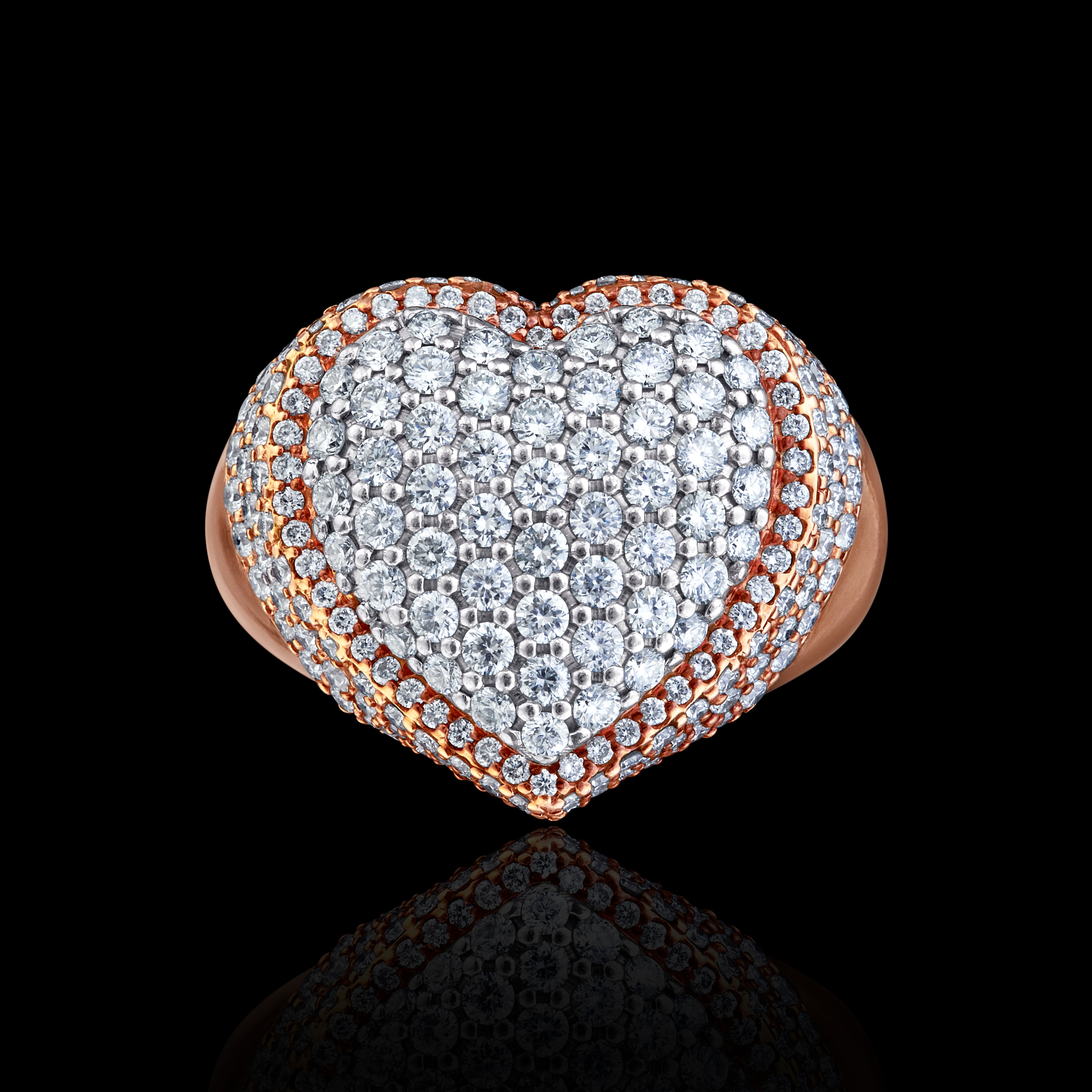 Full Heart 18ct Gold Diamond Ring