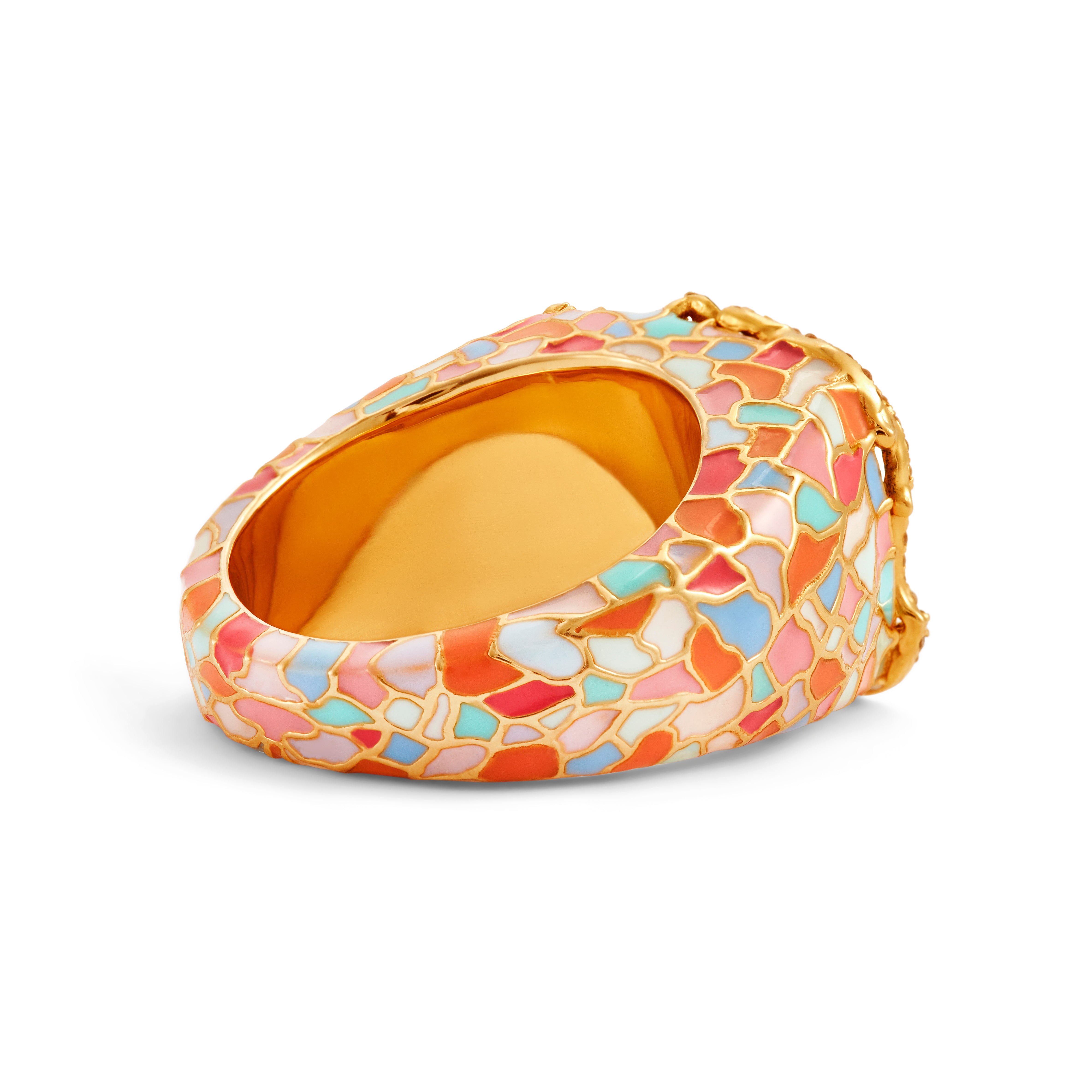 Jungle Splash Cloisonné’ Enamel Diamond Ring Special Edition