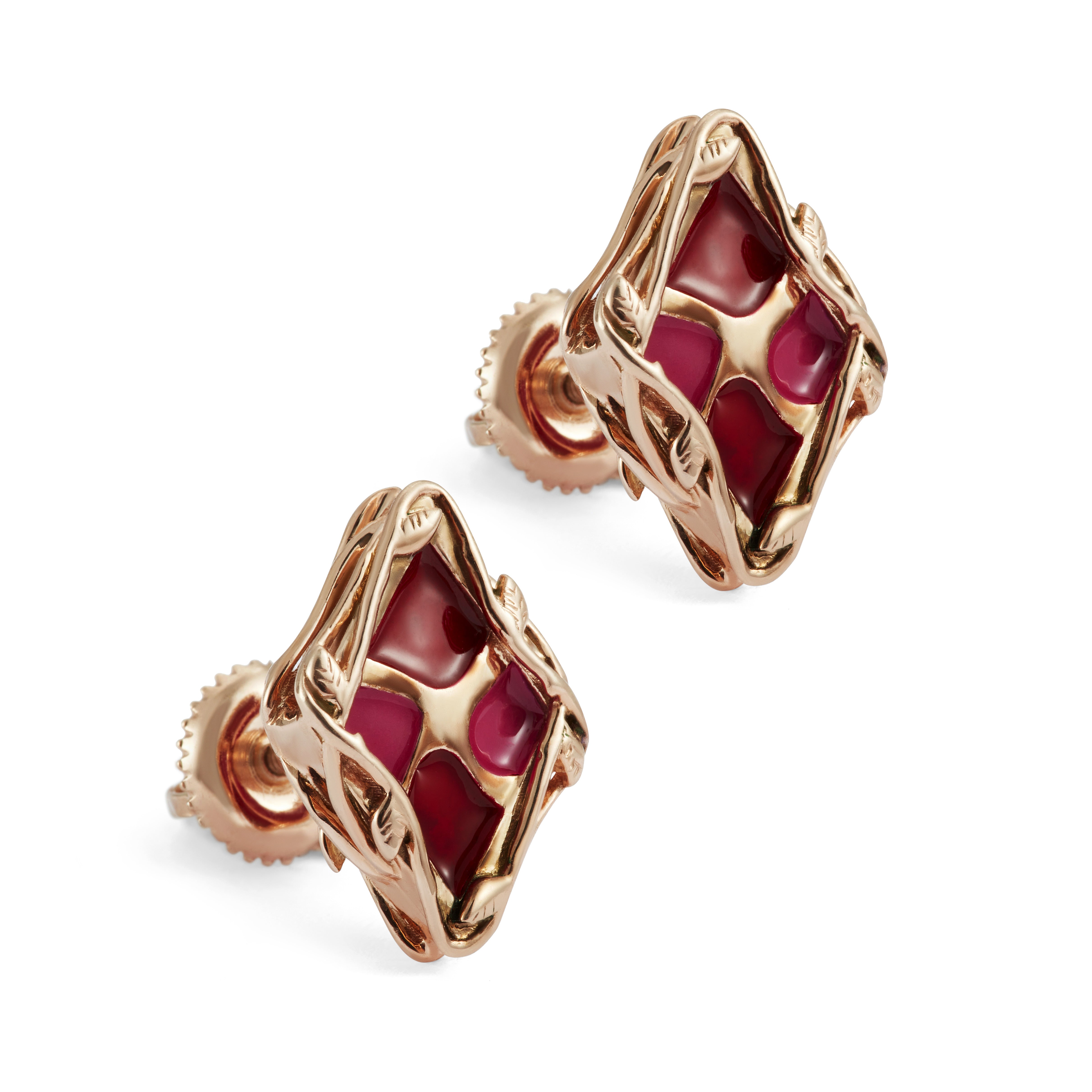 Jungle Splash Cloisonné’ Enamel Stud Earrings