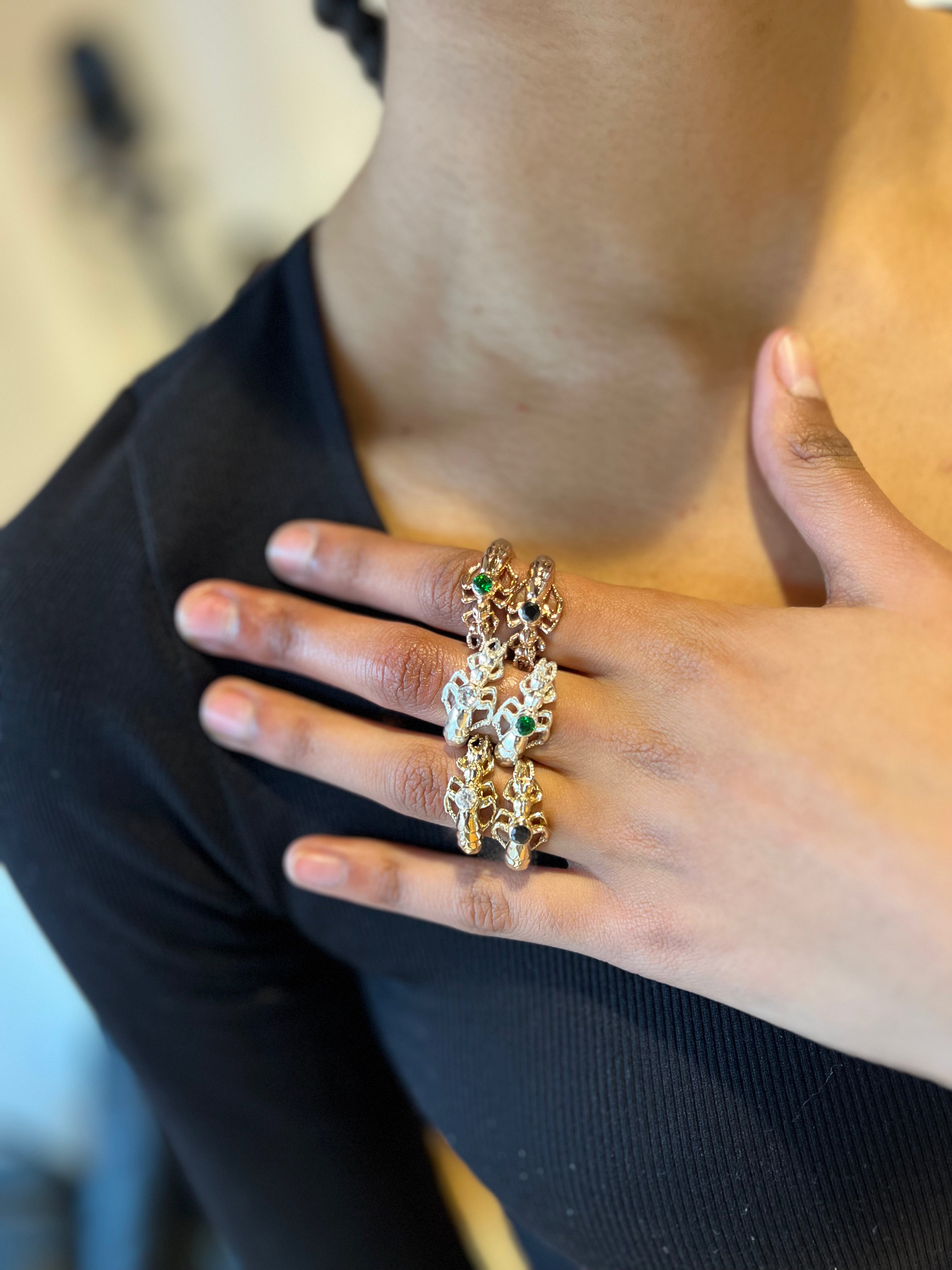 Sterling Silver African Rove beetle ring