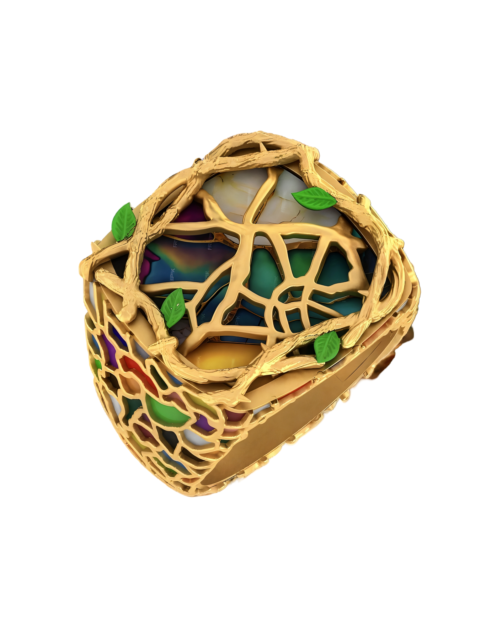 Jungle Splash Full Cloisonné’ Enamel Ring