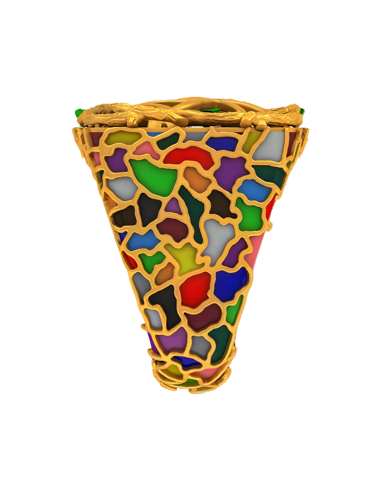 Jungle Splash Full Cloisonné’ Enamel Ring