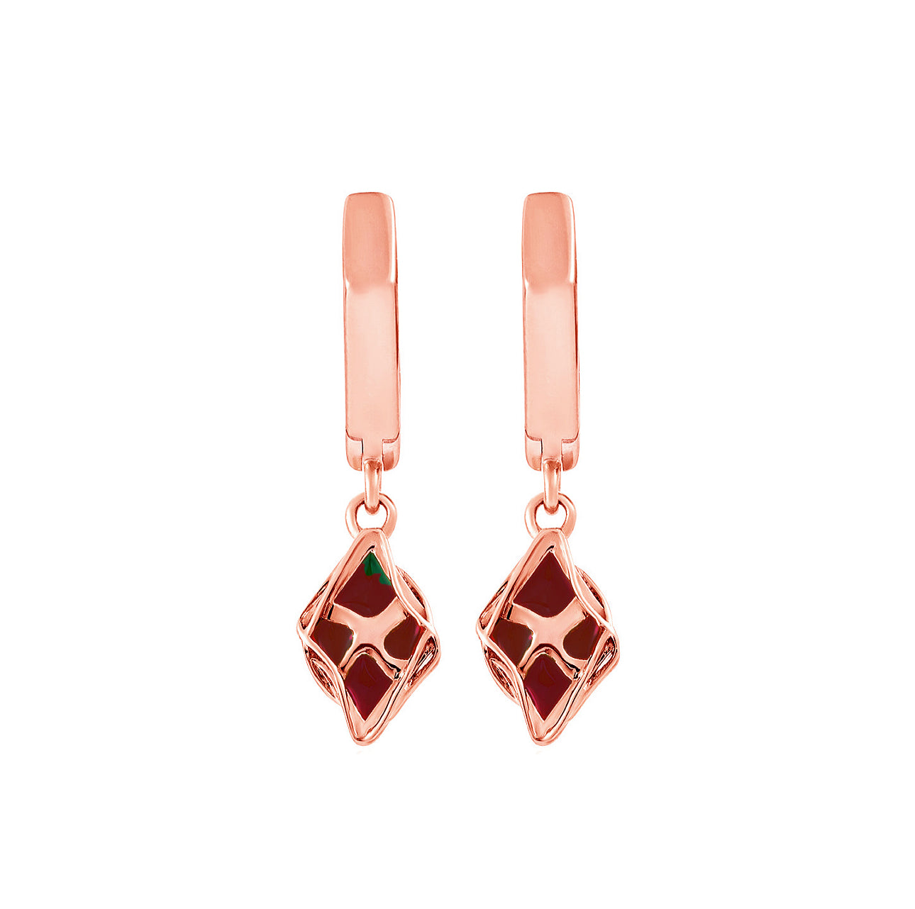 Jungle Splash Cloisonné’ Enamel Drop Earrings