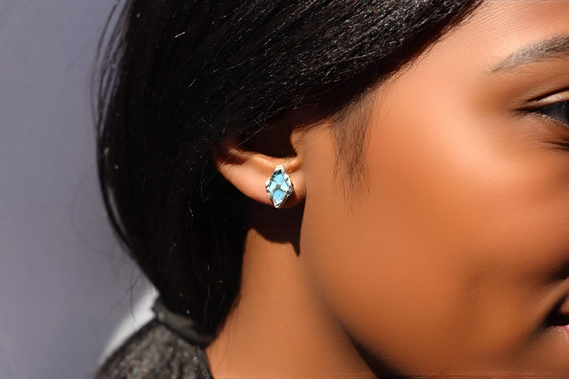 Jungle Splash Cloisonné’ Enamel Stud Earrings