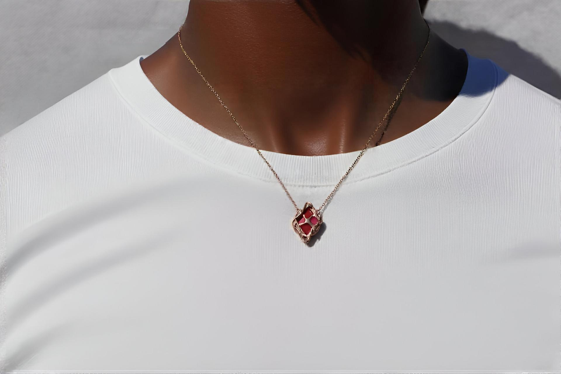 Jungle Splash Cloisonné’ Enamel Necklace