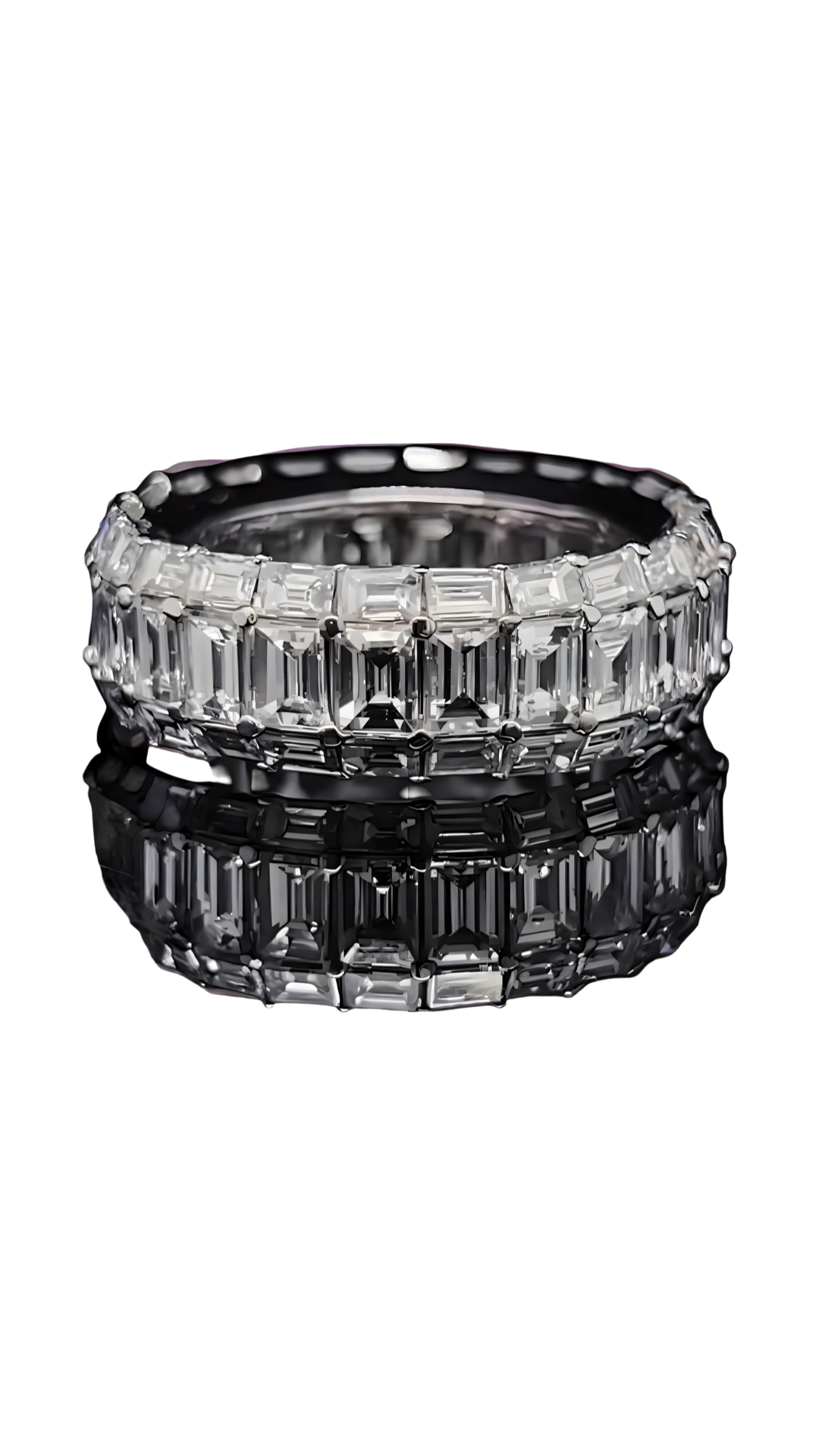 Emerald Cut Diamond Full Eternity Band