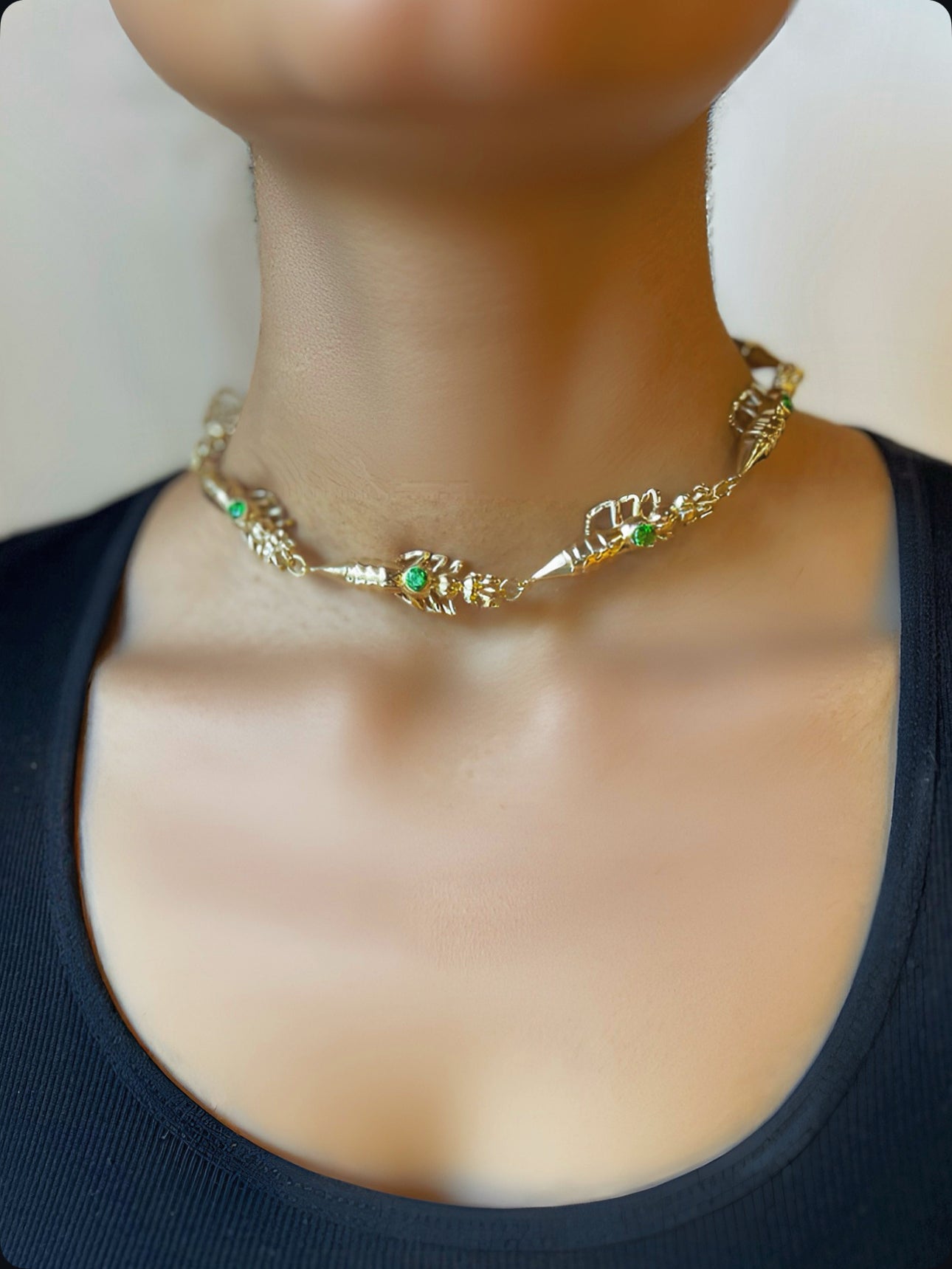 African Rove Beetle Multi Gemstone Necklace