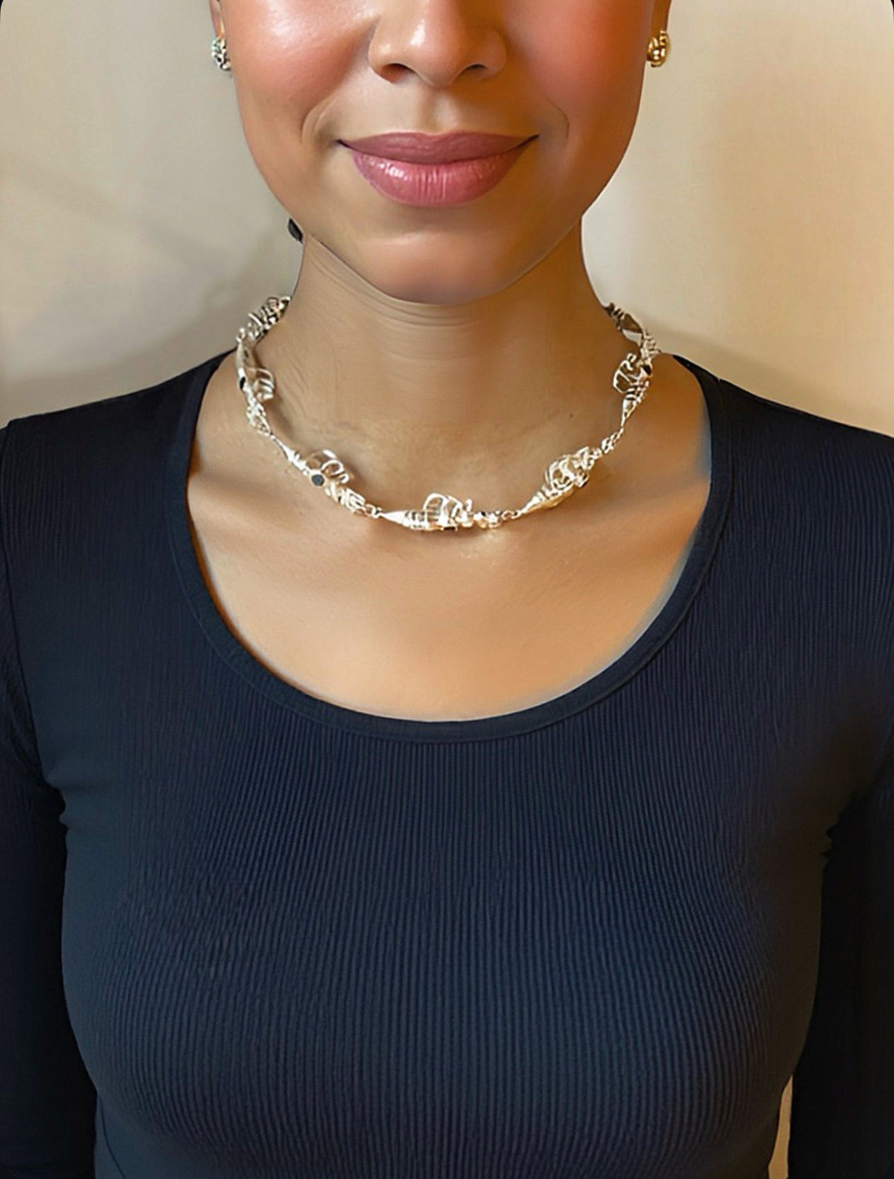 African Rove Beetle Multi Gemstone Necklace