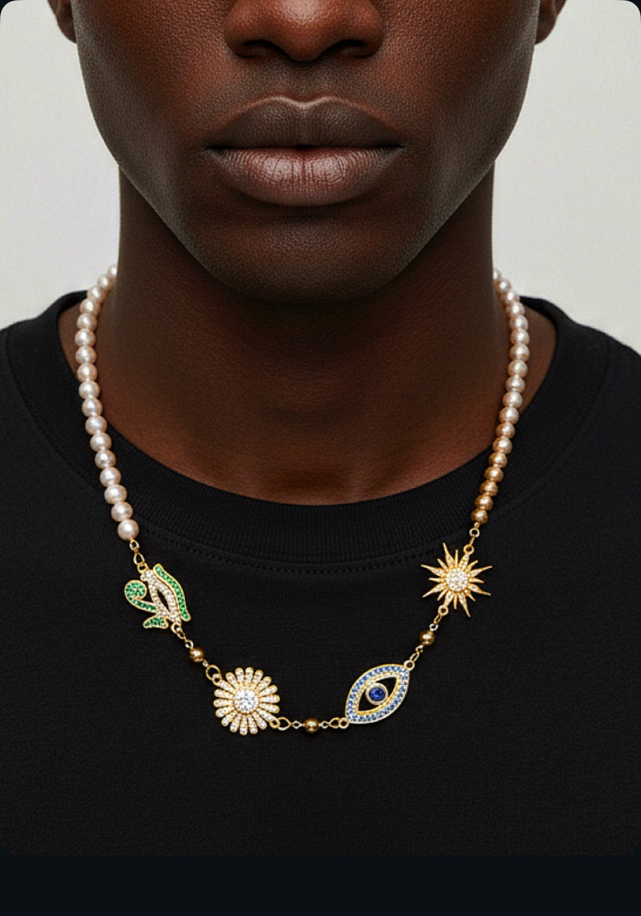Multi Energy 18ct Gold Charm Necklace
