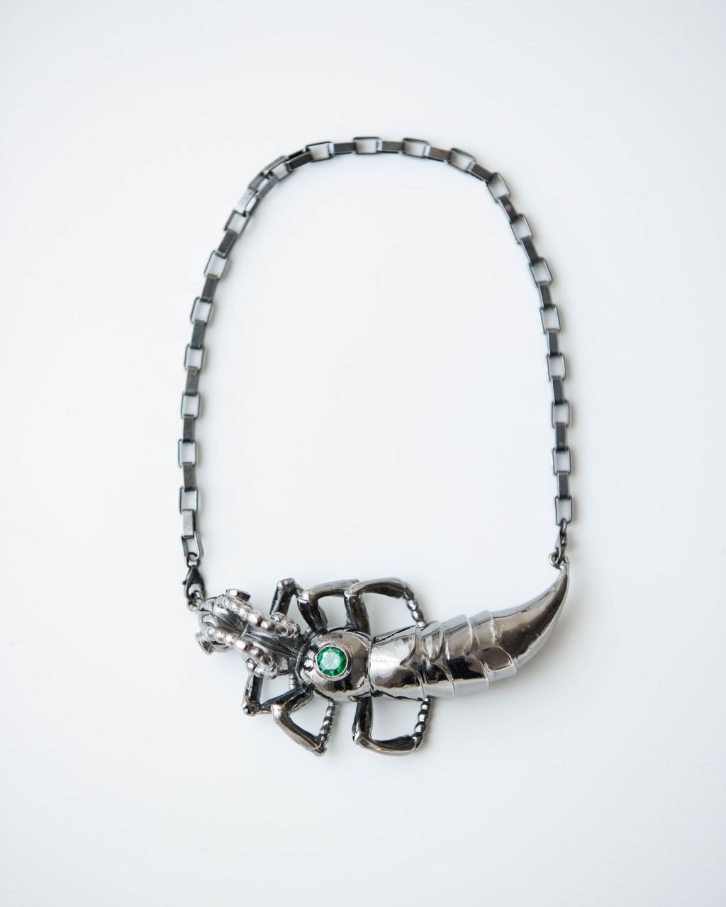 Sterling Silver Large African Rove beetle necklace