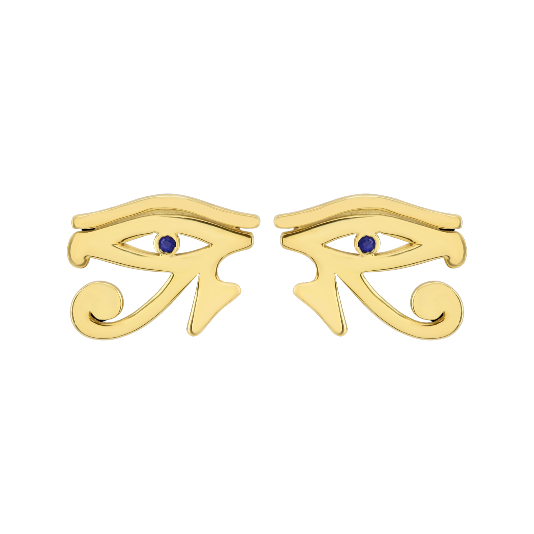 Eye of Horus 18ct Gold Stud Earrings