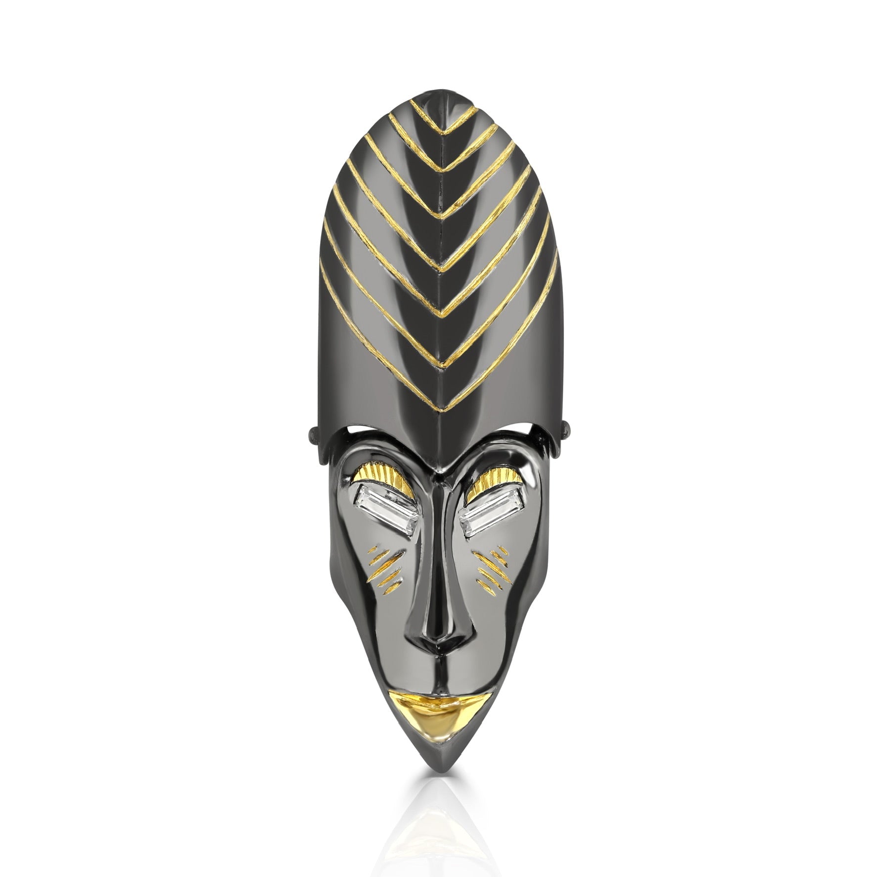 Gold BR Mask Ring (Hidden Queen Edition)