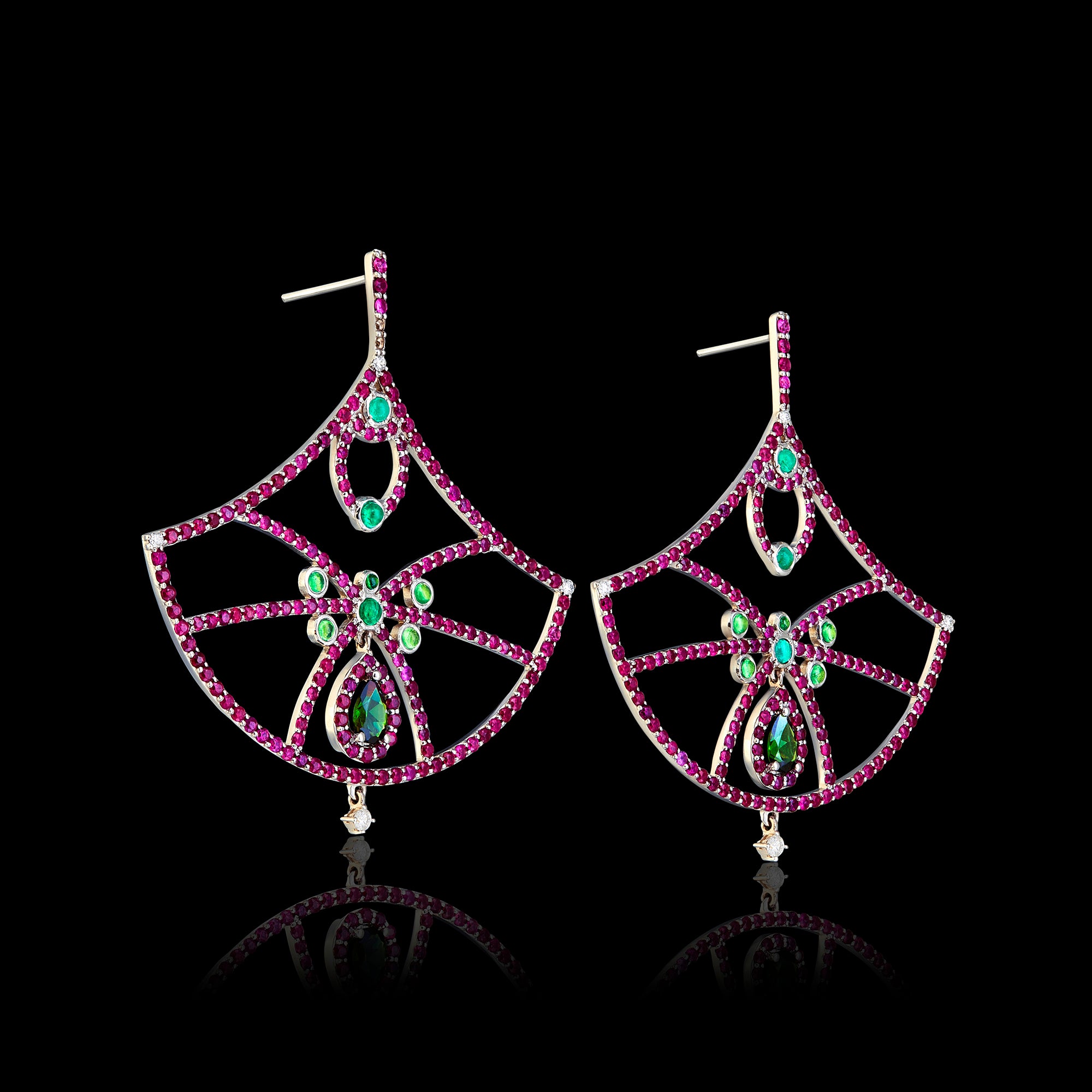 Window Of The Heart 18ct Gold Drop Earrings