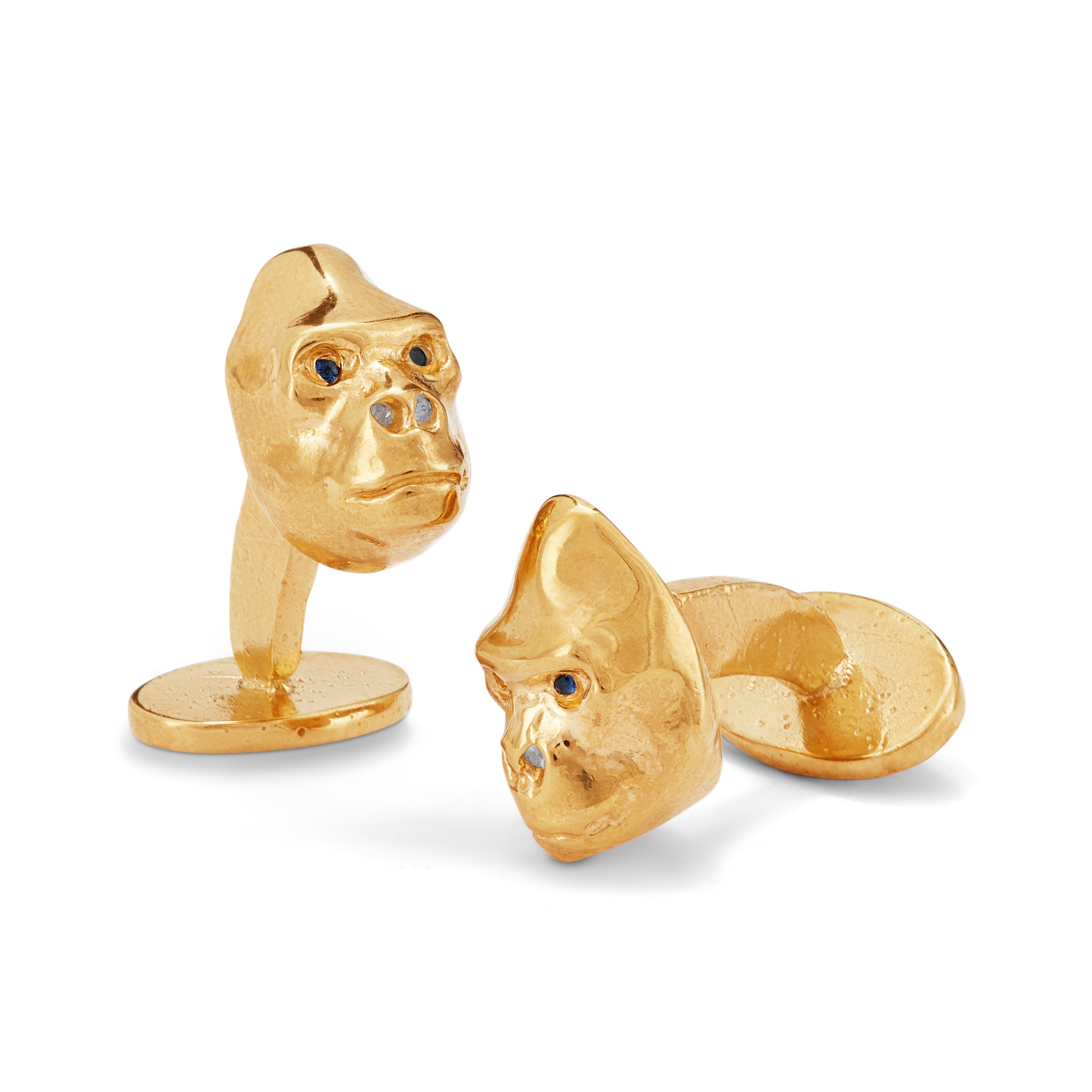 Gorilla Safari Cufflinks 18ct Gold