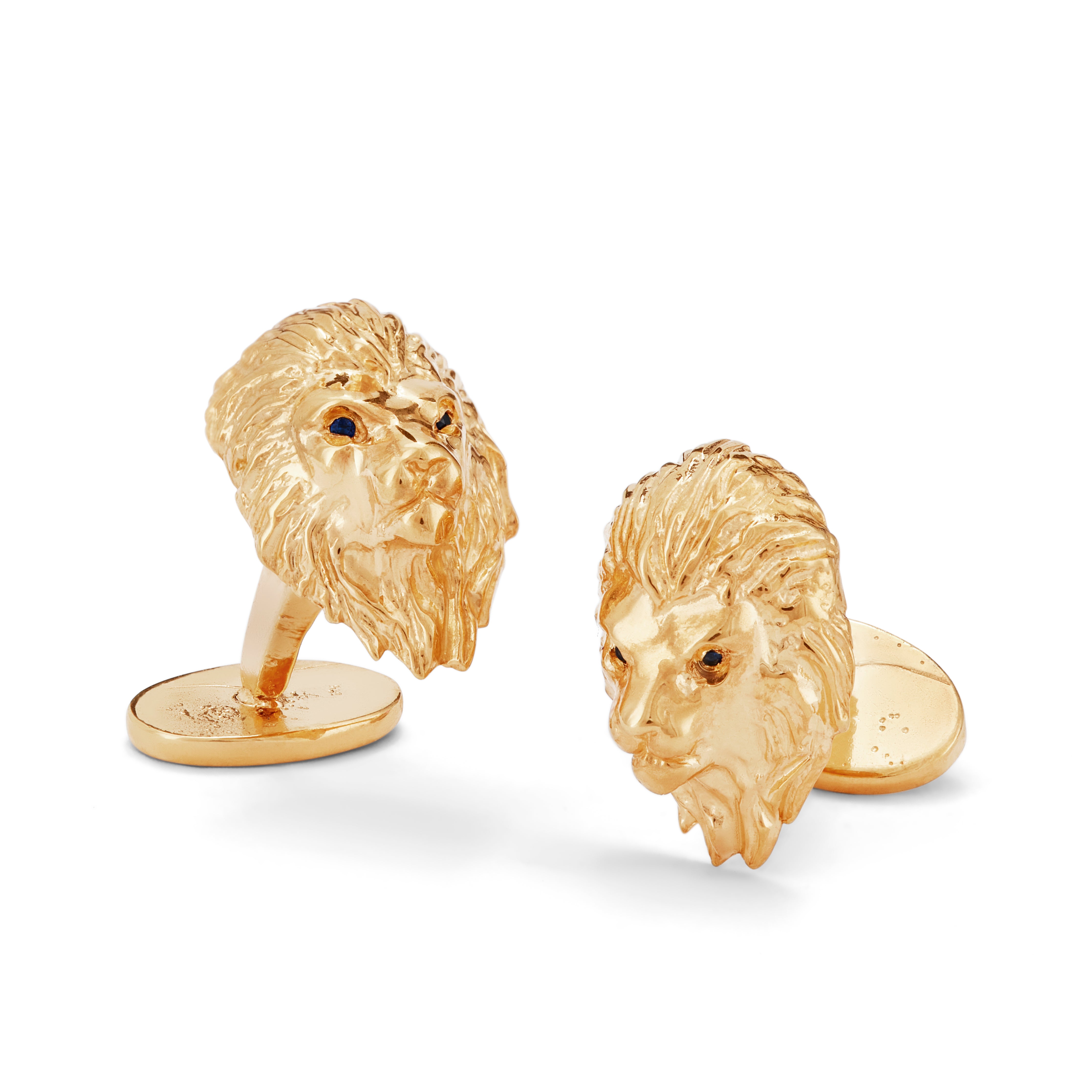 Lion Safari Cufflinks 18ct Gold