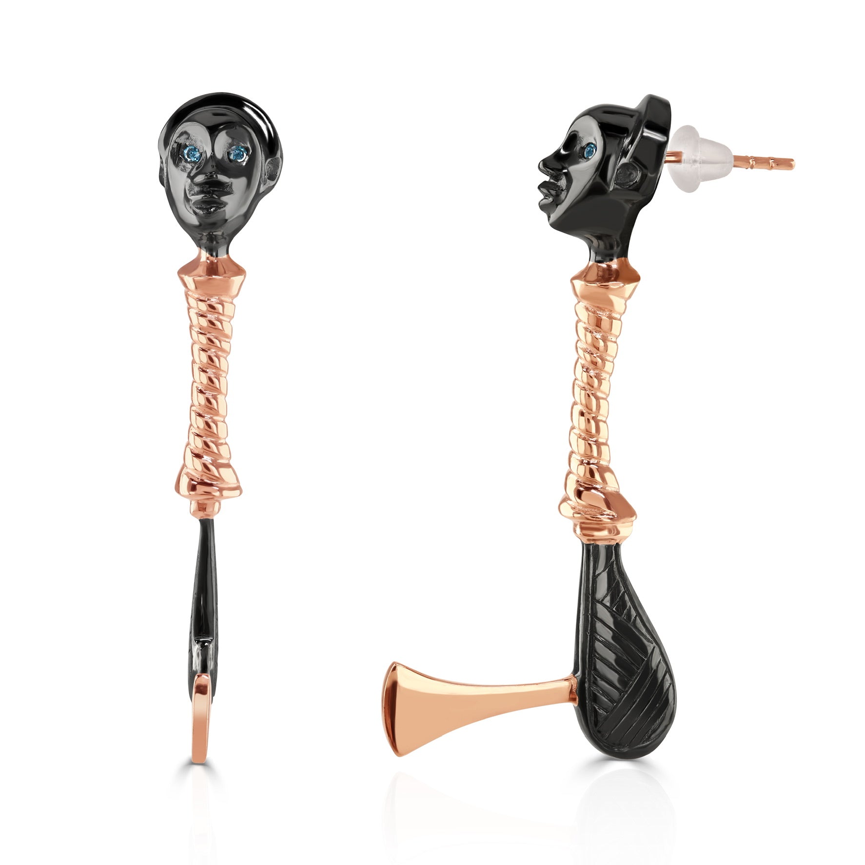 Warrior 18ct Gold Drop Earrings (AXE Edition)