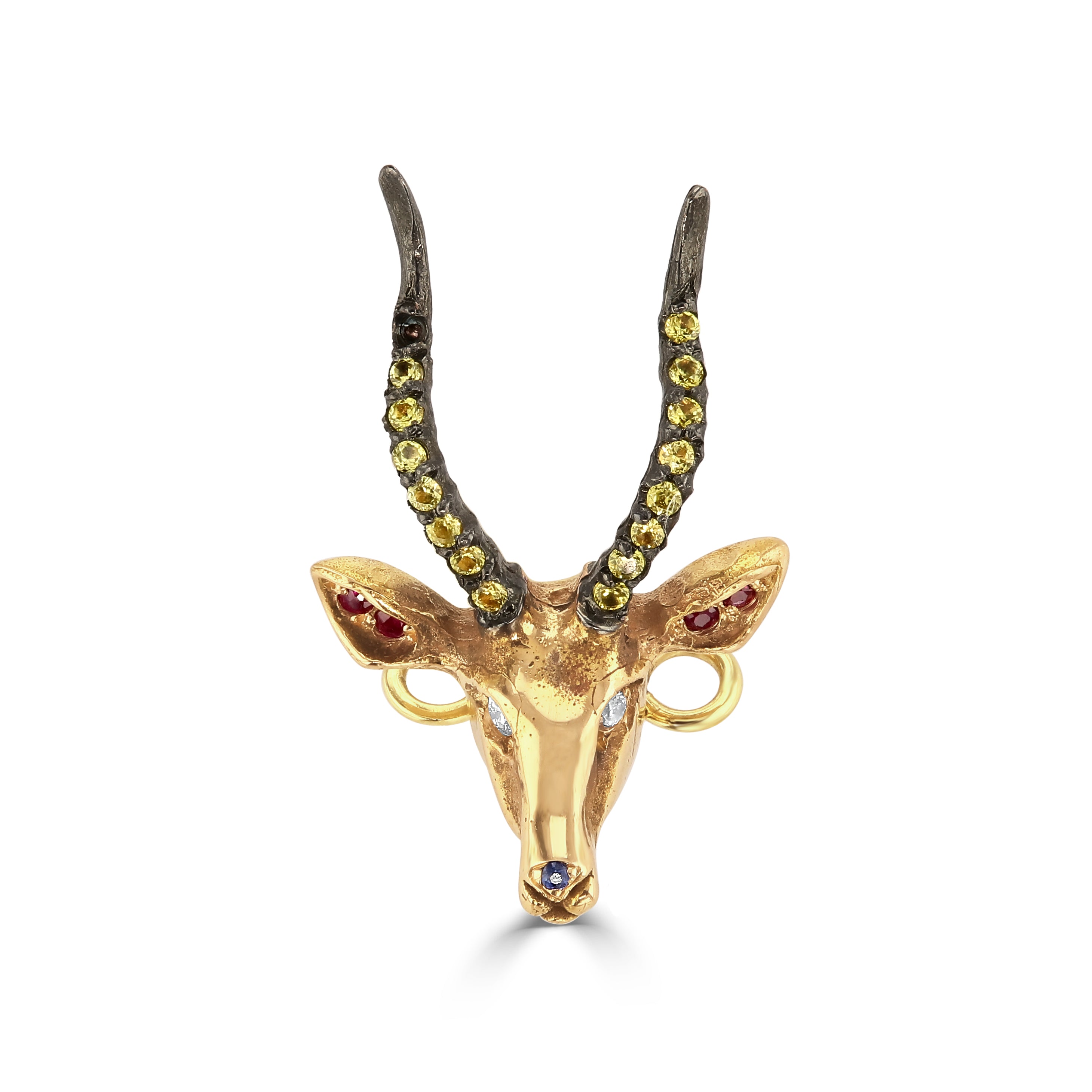 Gazelle 18ct Gold Gemstone Charm