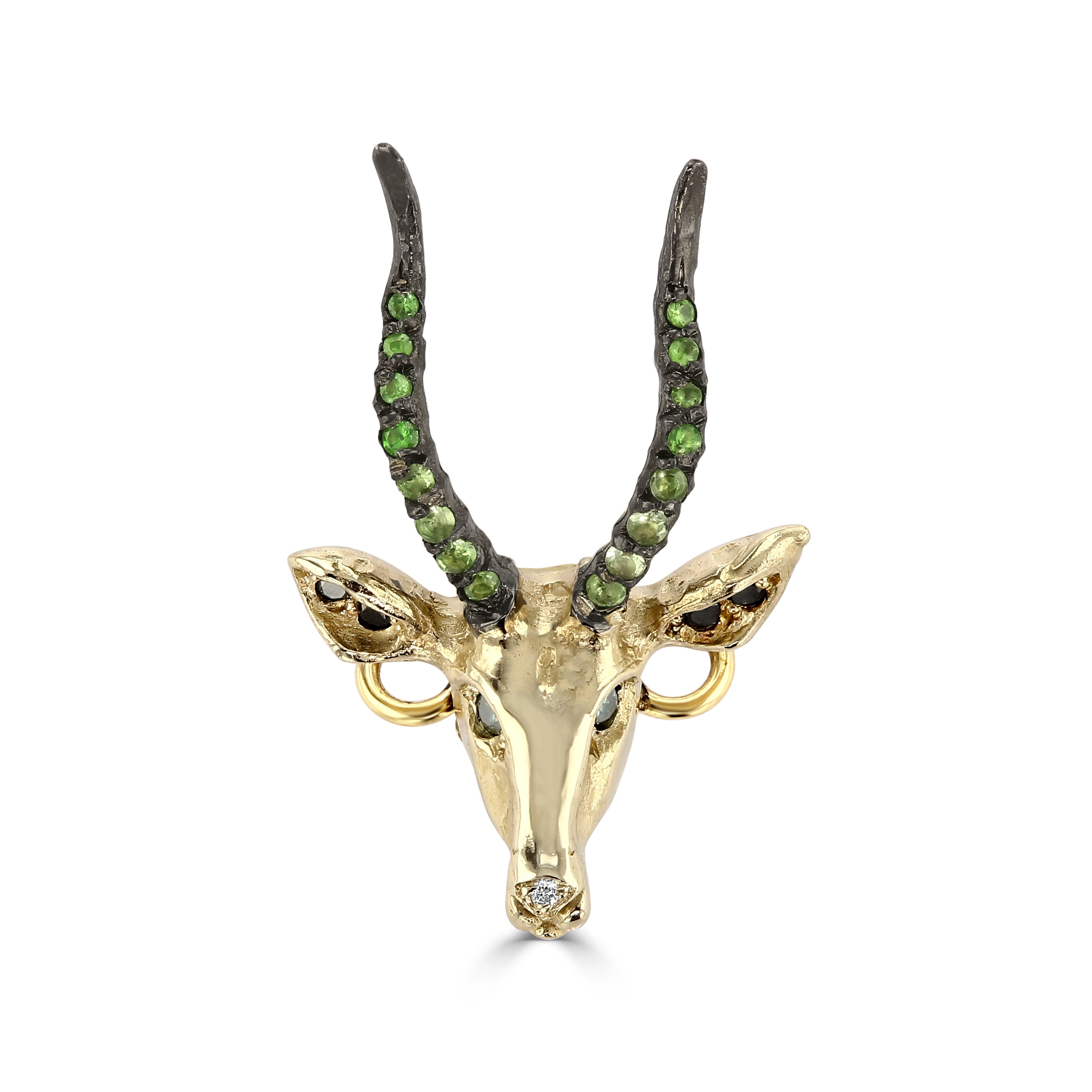 Gazelle 18ct Gold Gemstone Charm