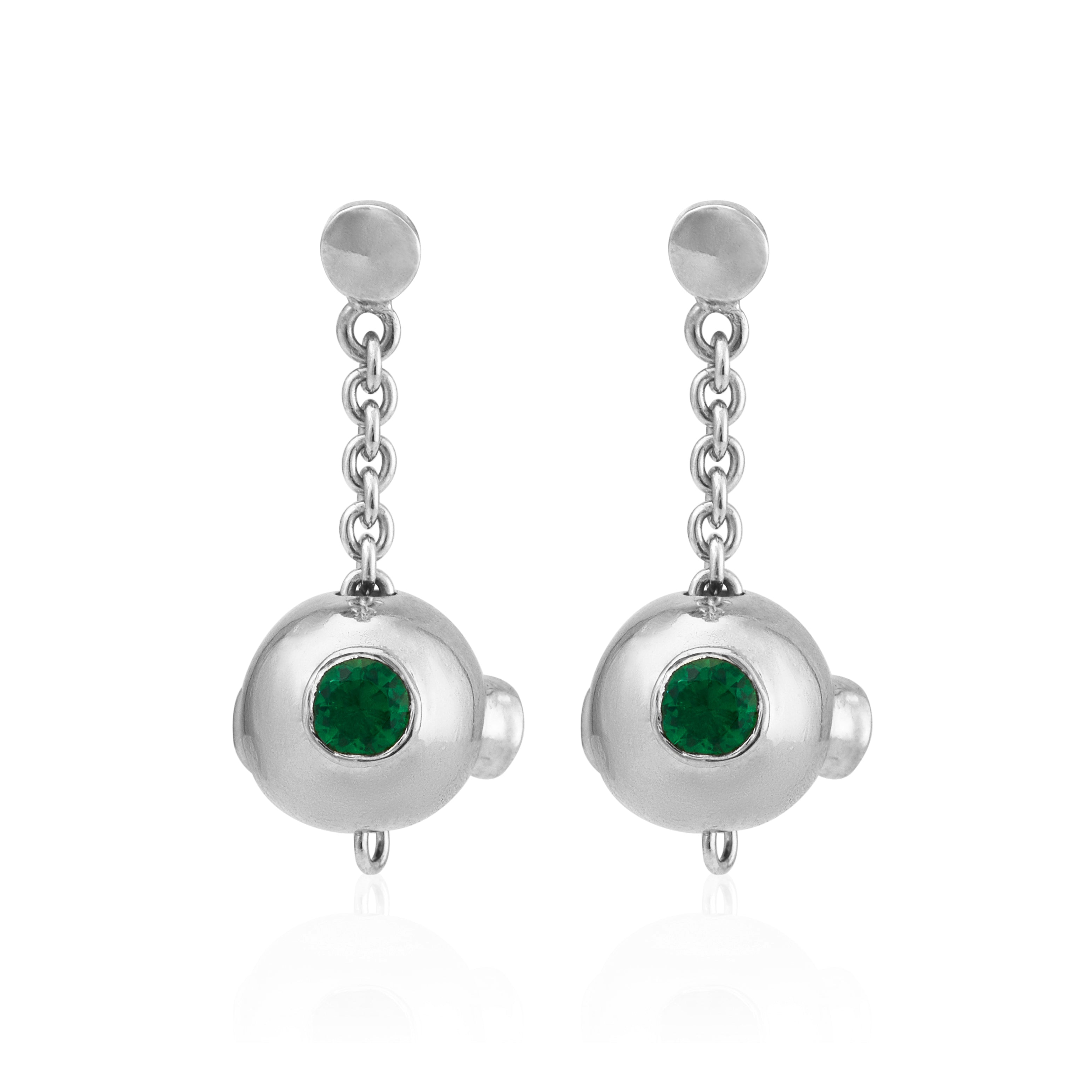 DNA Gemstone 18ct Gold Earrings