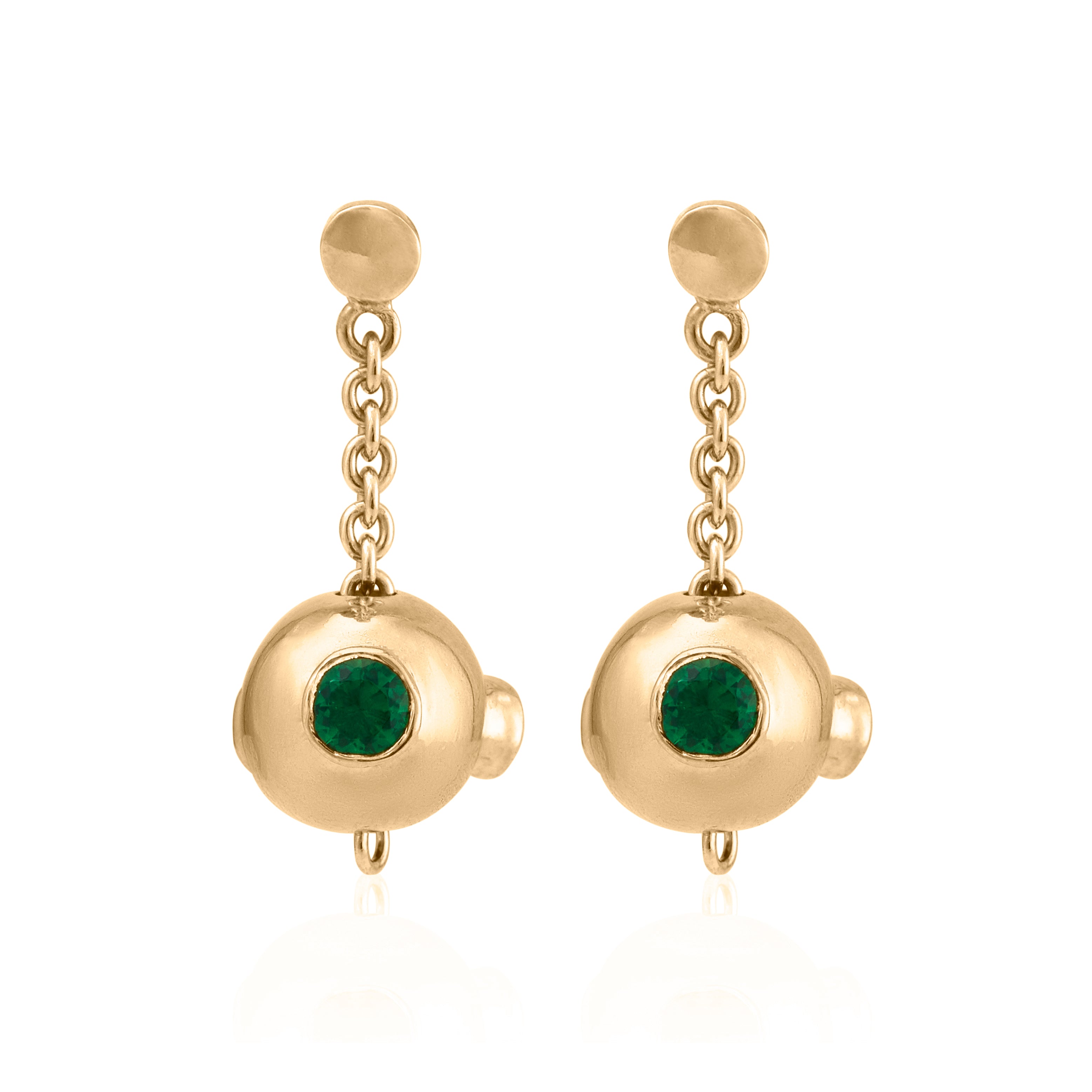 DNA Gemstone 18ct Gold Earrings