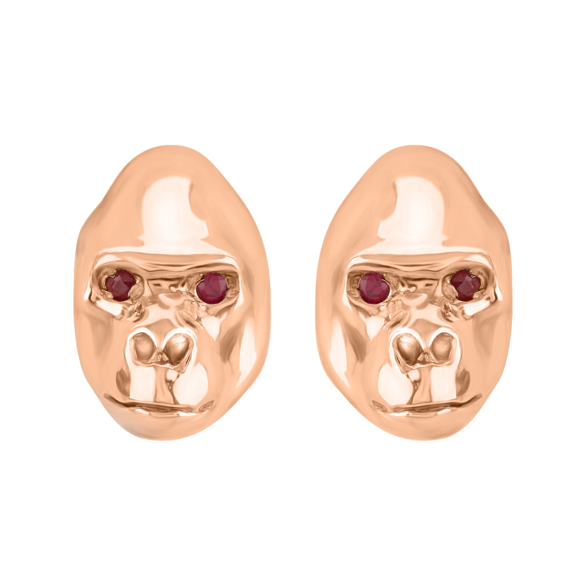 Gorilla 18ct Gold Stud Earring