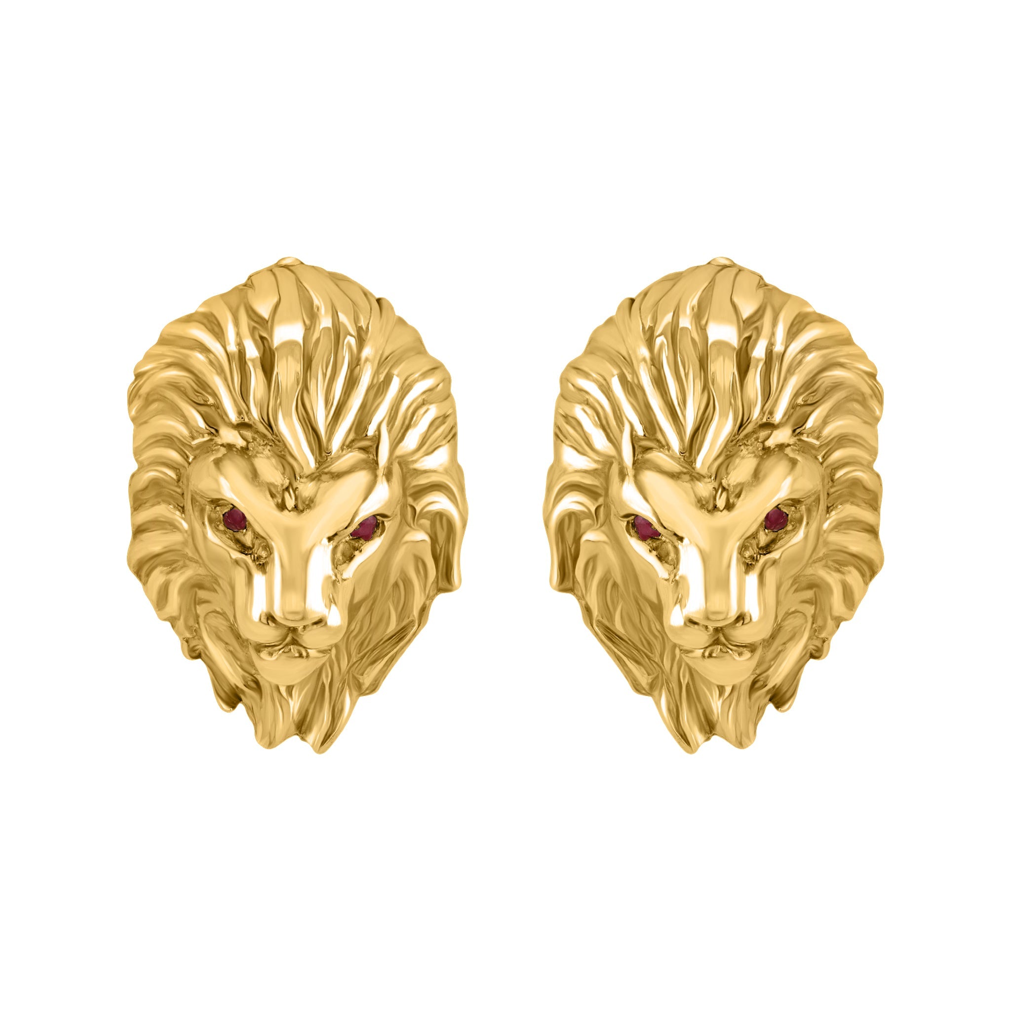 18ct Gold Lion Earrings