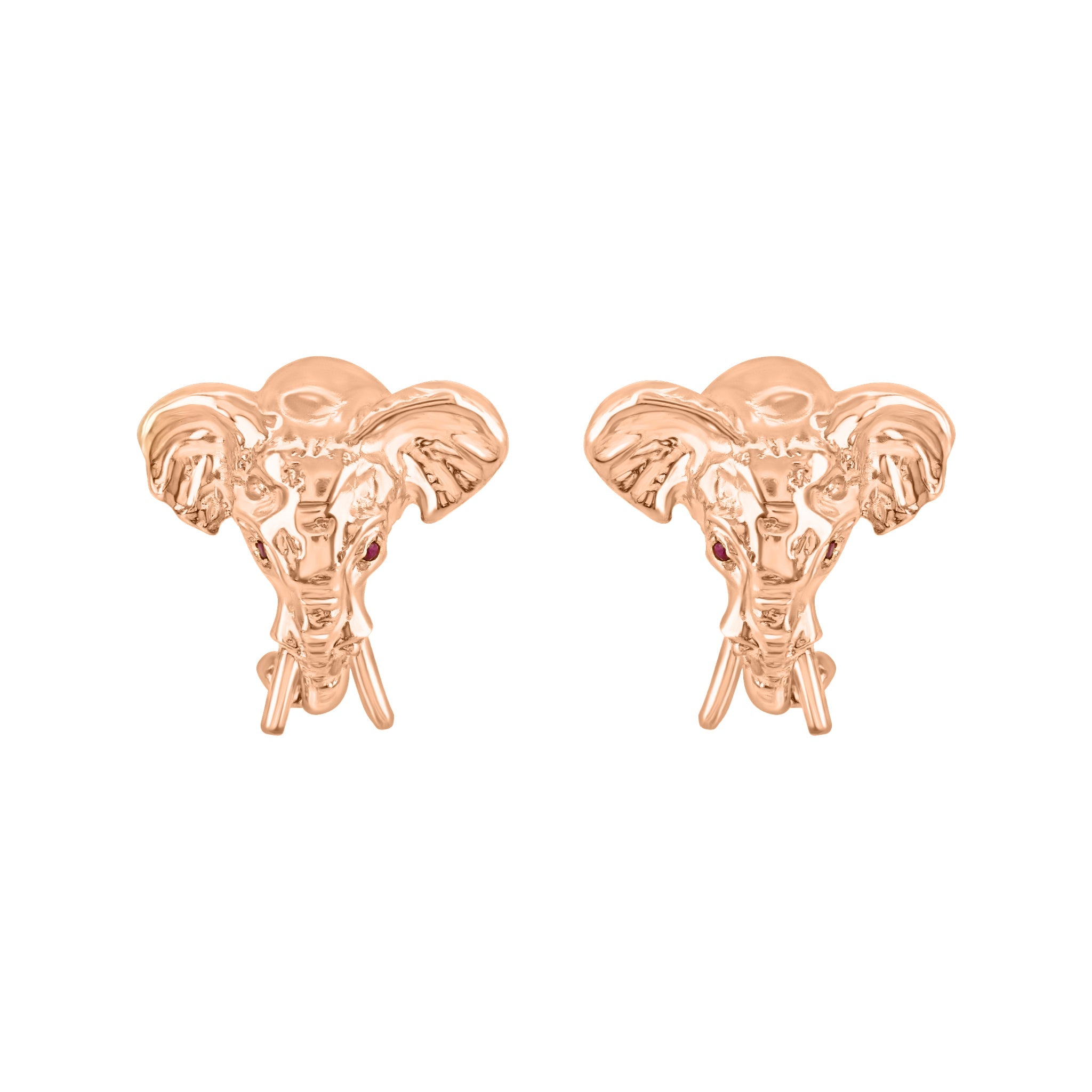 Elephant 18ct Gold Stud Earrings