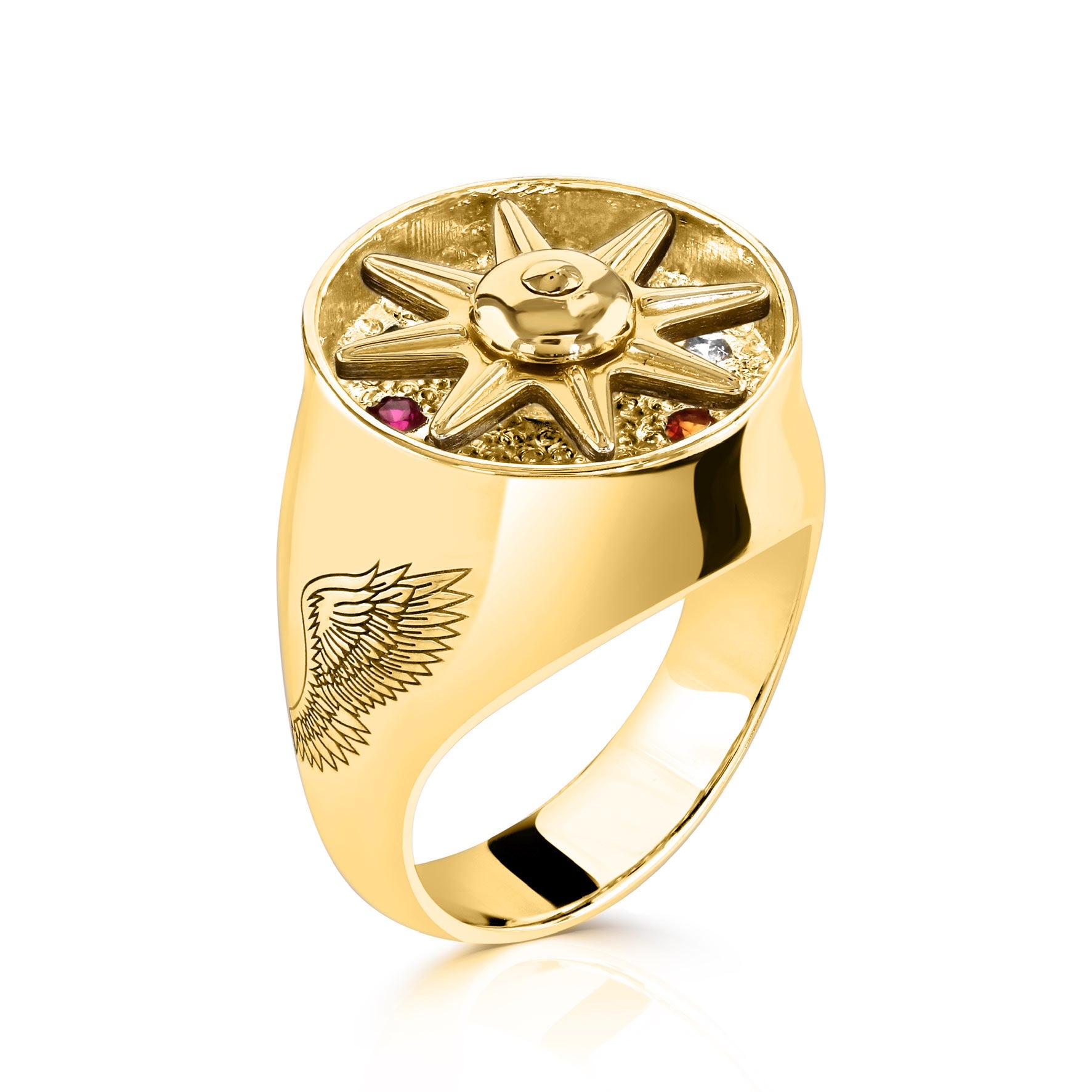 Celestial Wing Star 18ct Gold Ring