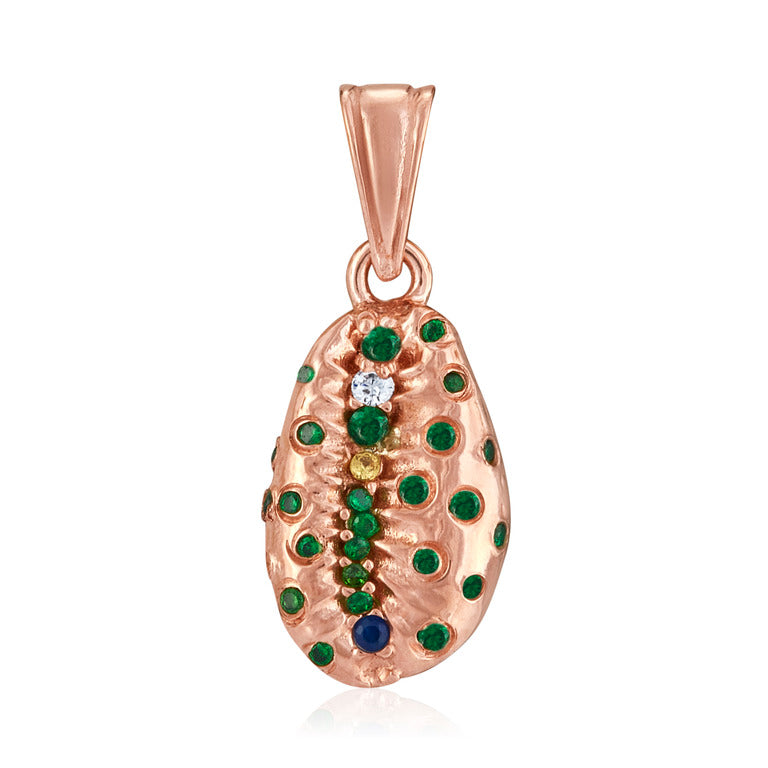 Cowrie Bead 18ct Gold Pendant