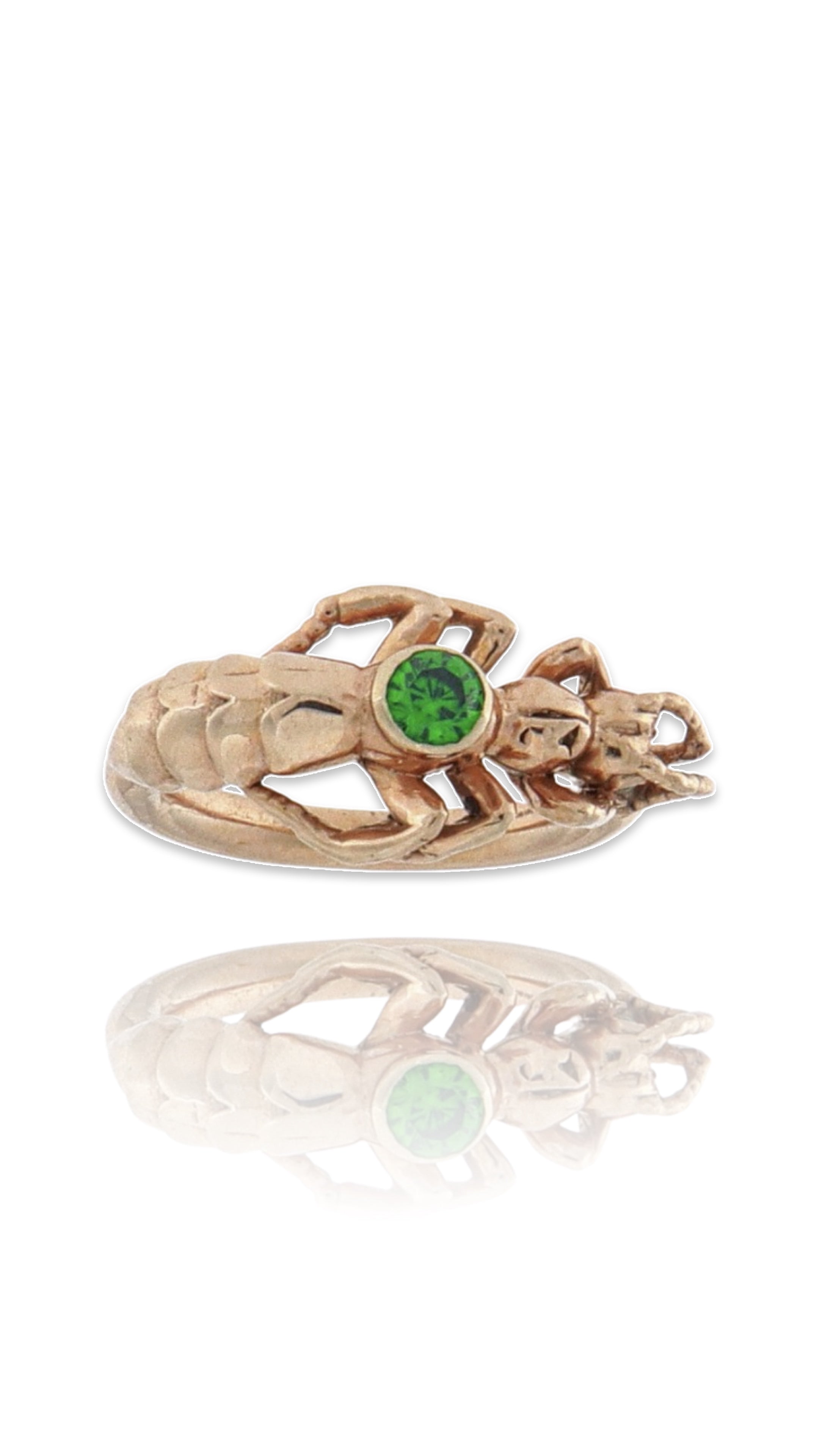 Sterling Silver African Rove beetle ring
