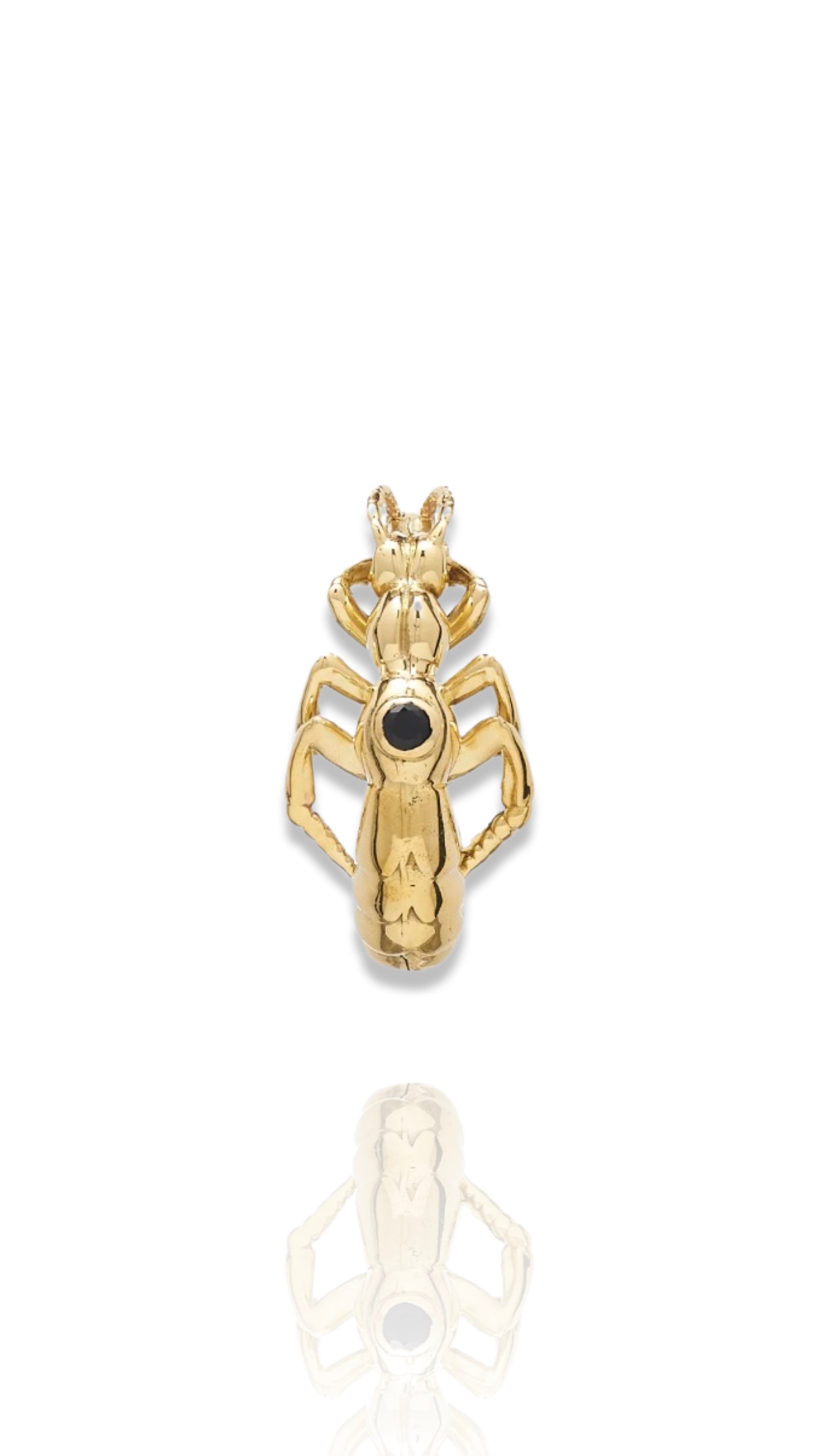 African Rove Beetle Large Gemstone Cuff Bangle
