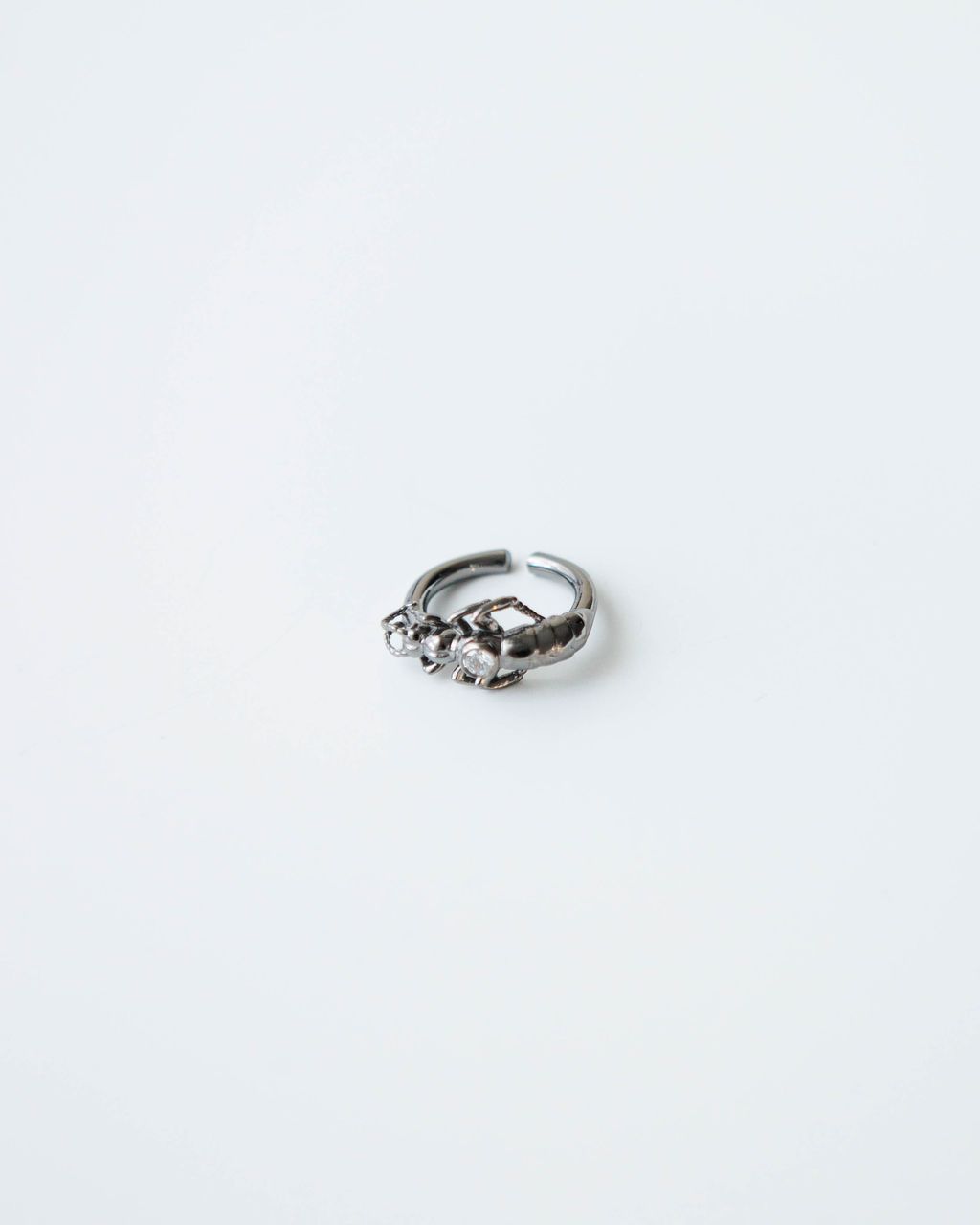 Sterling Silver African Rove beetle ring