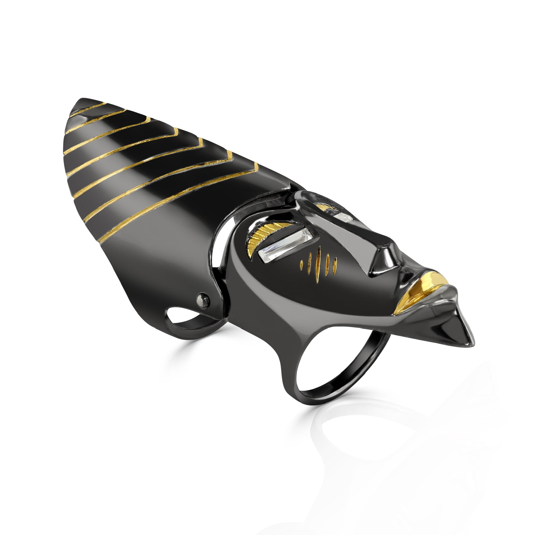Gold BR Mask Ring (Hidden Queen Edition)
