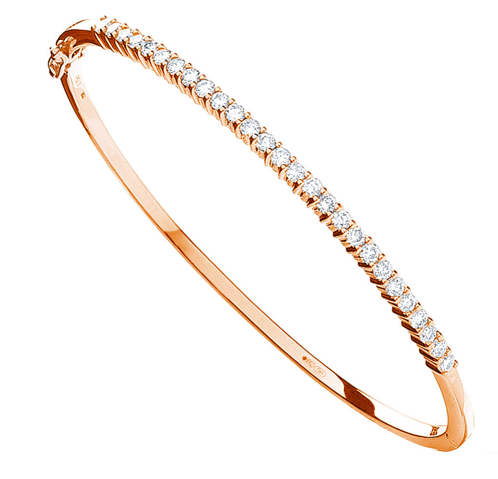 Half Eternity 18ct Gold Tennis Bangle