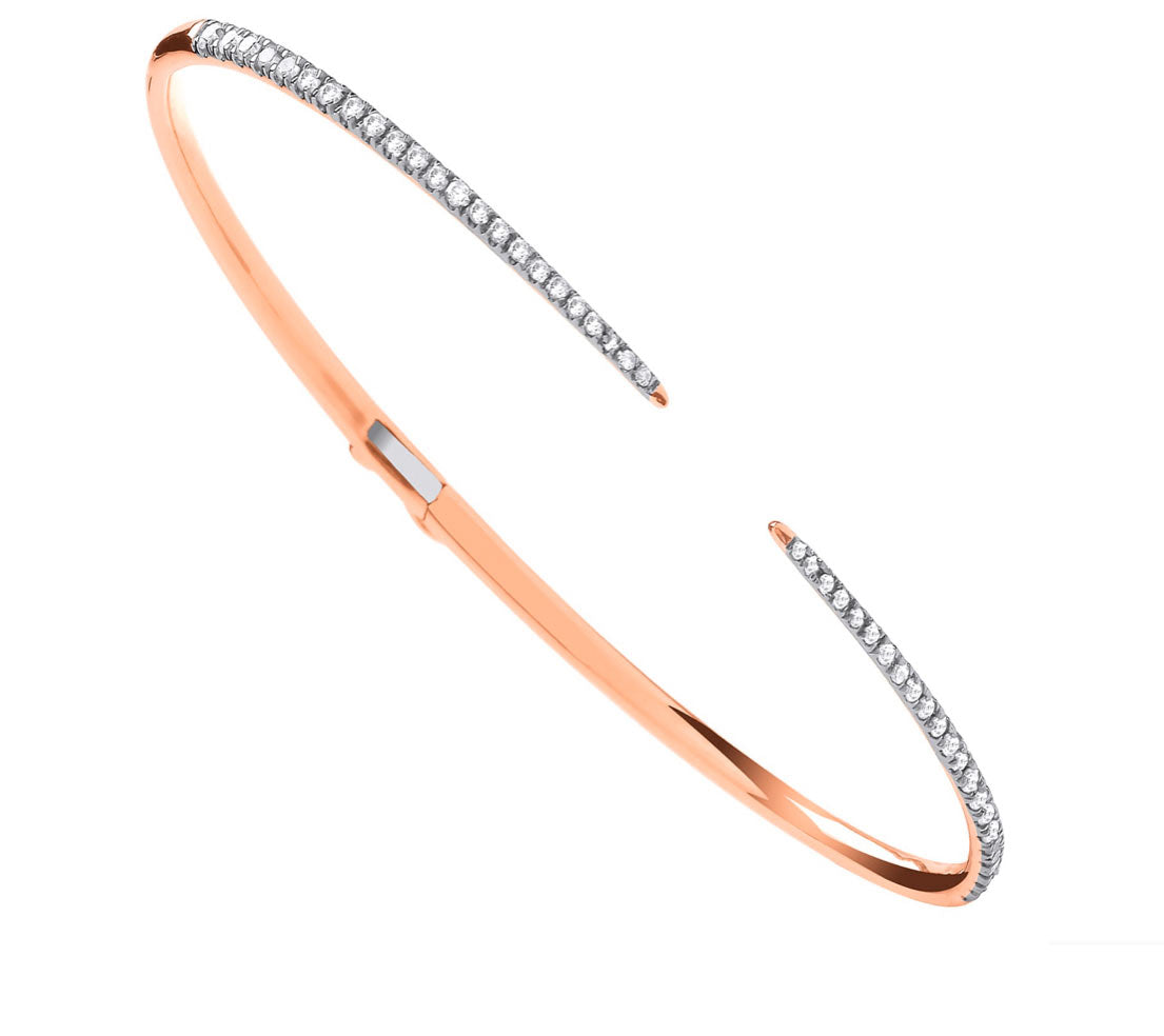 Stackable 18ct Gold Claw Bangle