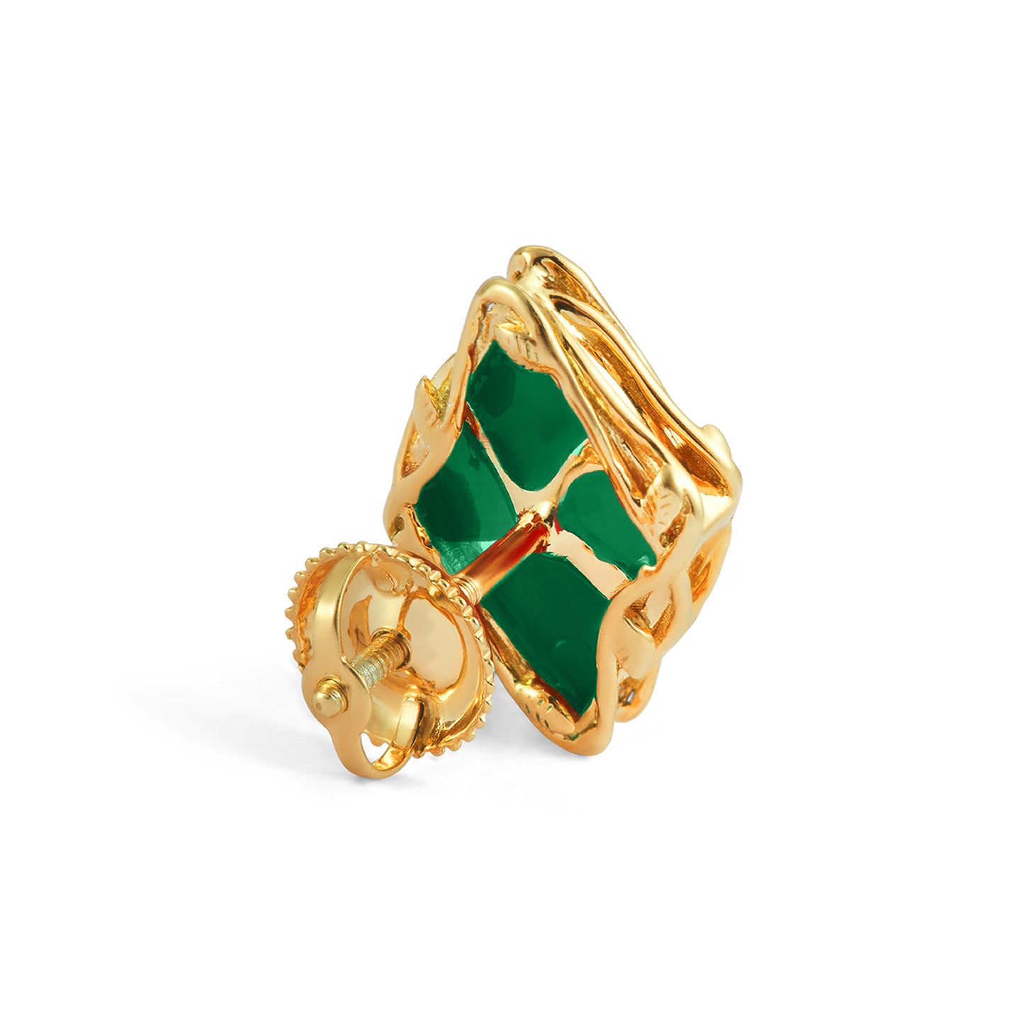 Jungle Splash Cloisonné’ Enamel Stud Earrings