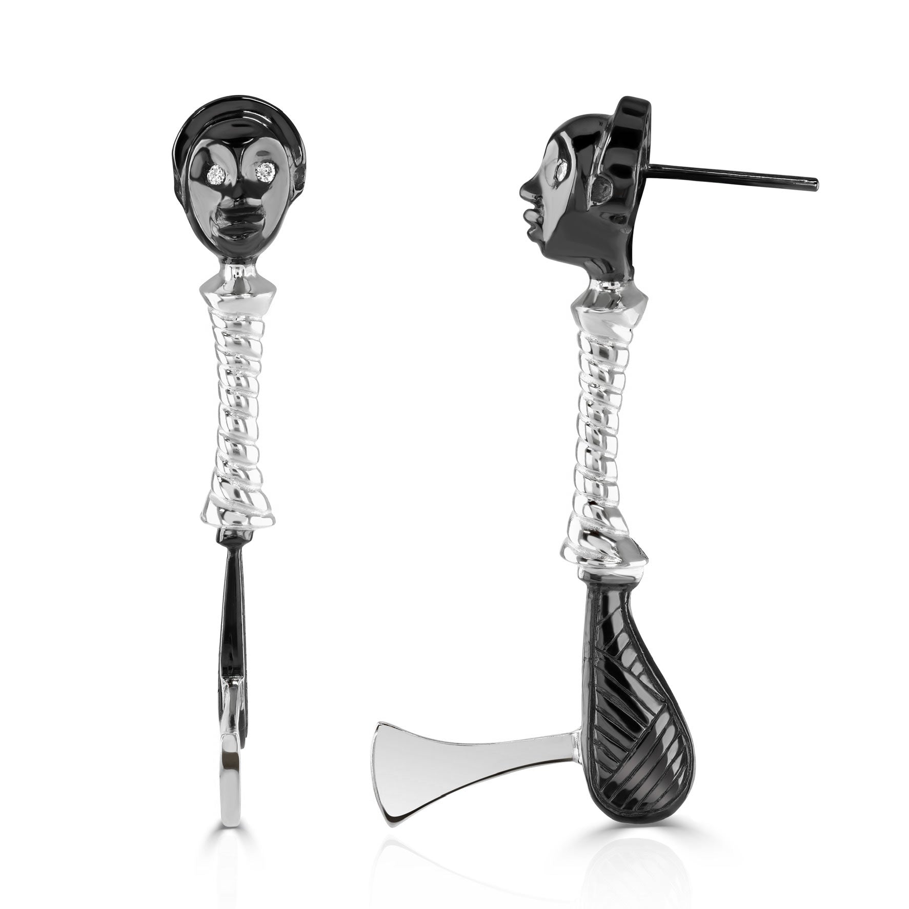 Sterling Silver Warrior Earrings (AXE edition)