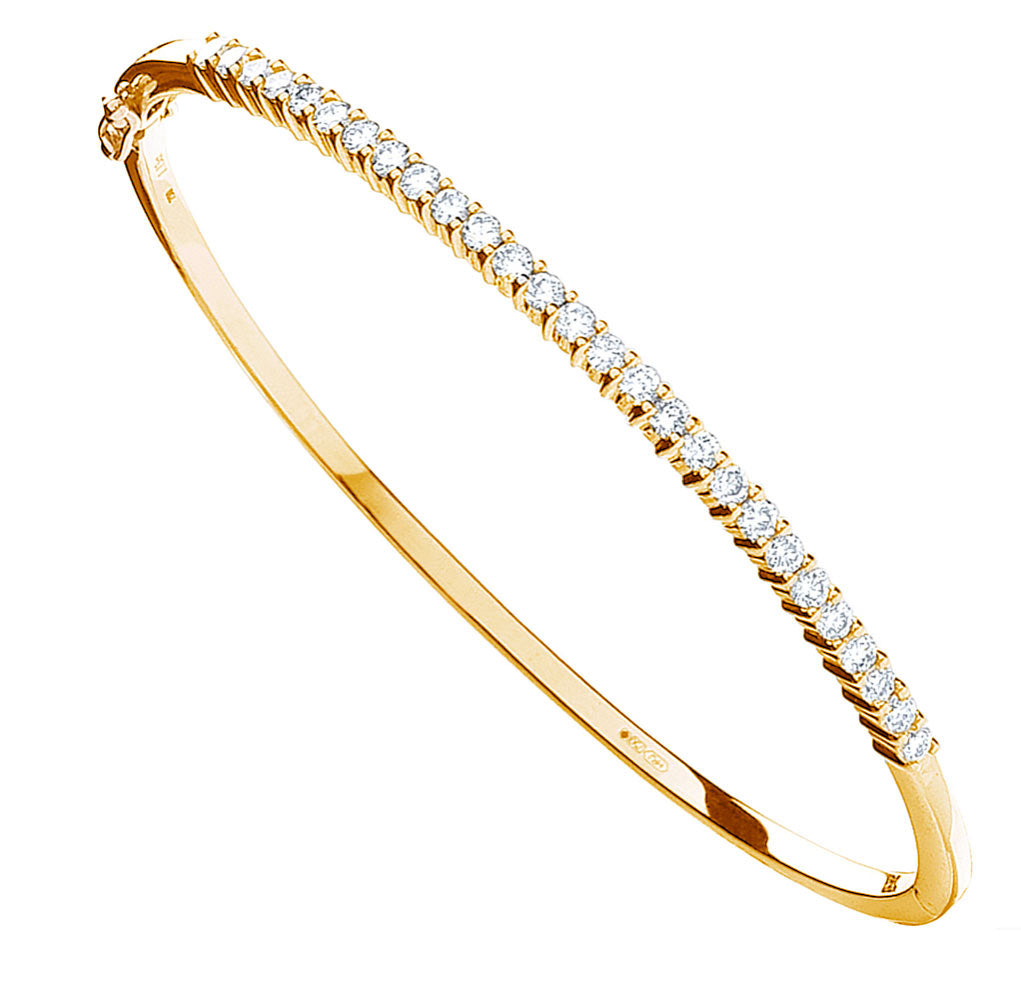 Half Eternity 18ct Gold Tennis Bangle