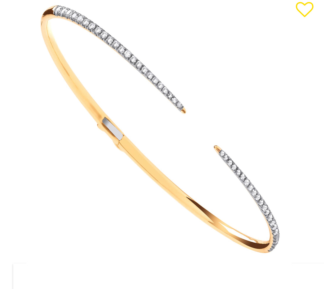 Stackable 18ct Gold Claw Bangle