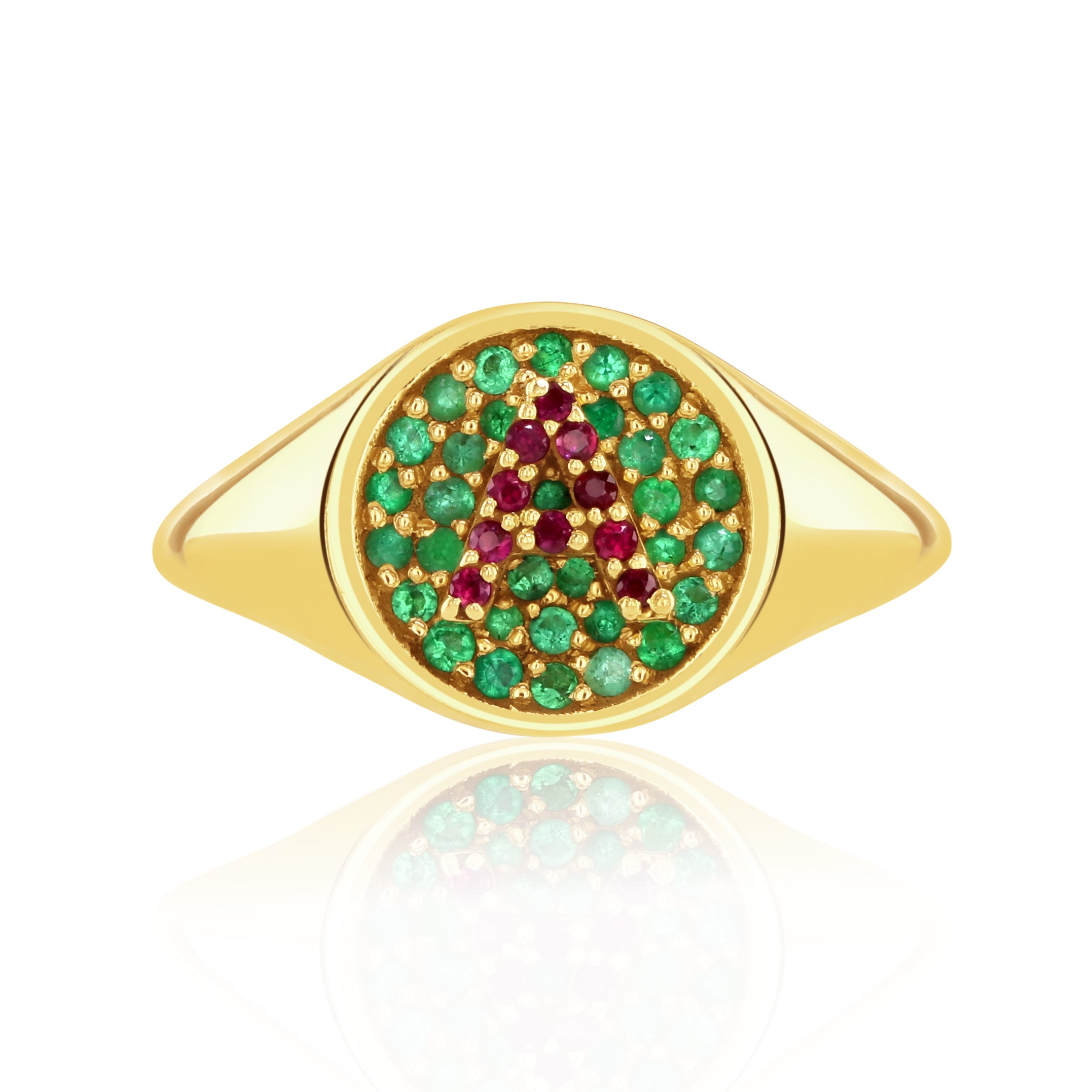 18ct gold Initial Signet ring