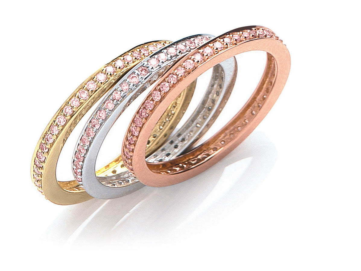 18ct gold Fusion Stackable rings