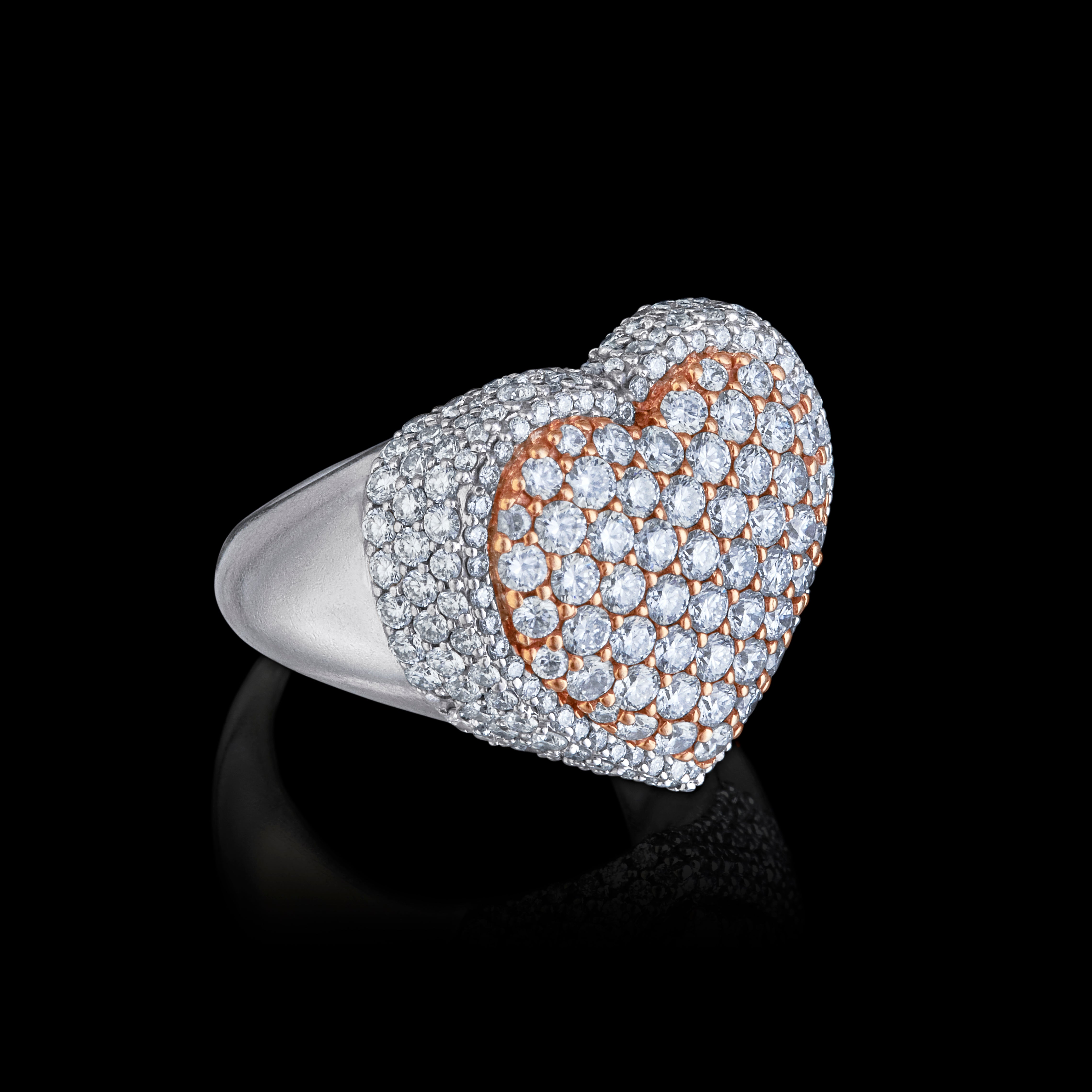 Full Heart 18ct Gold Diamond Ring