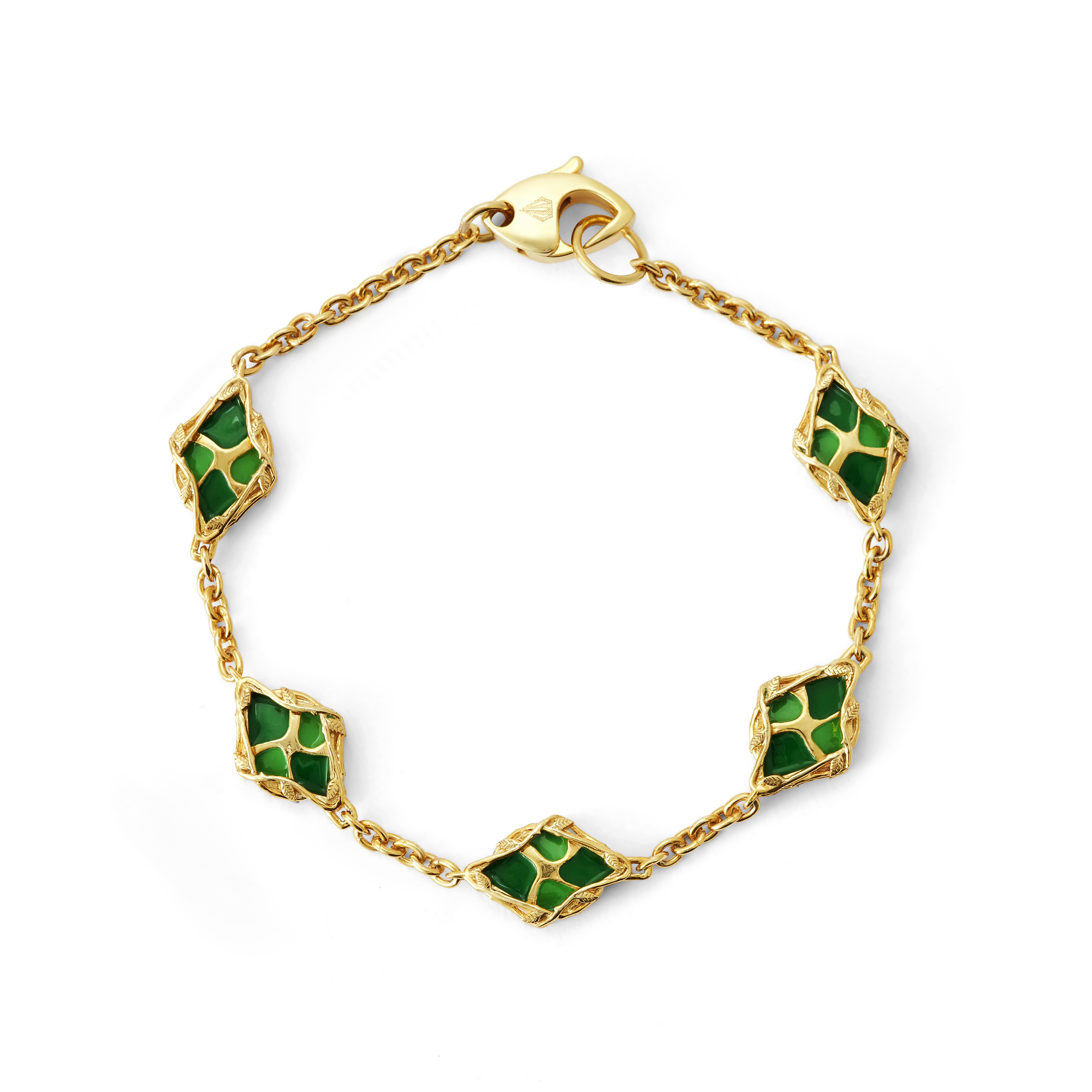 Jungle Splash Cloisonné’ Enamel Bracelet