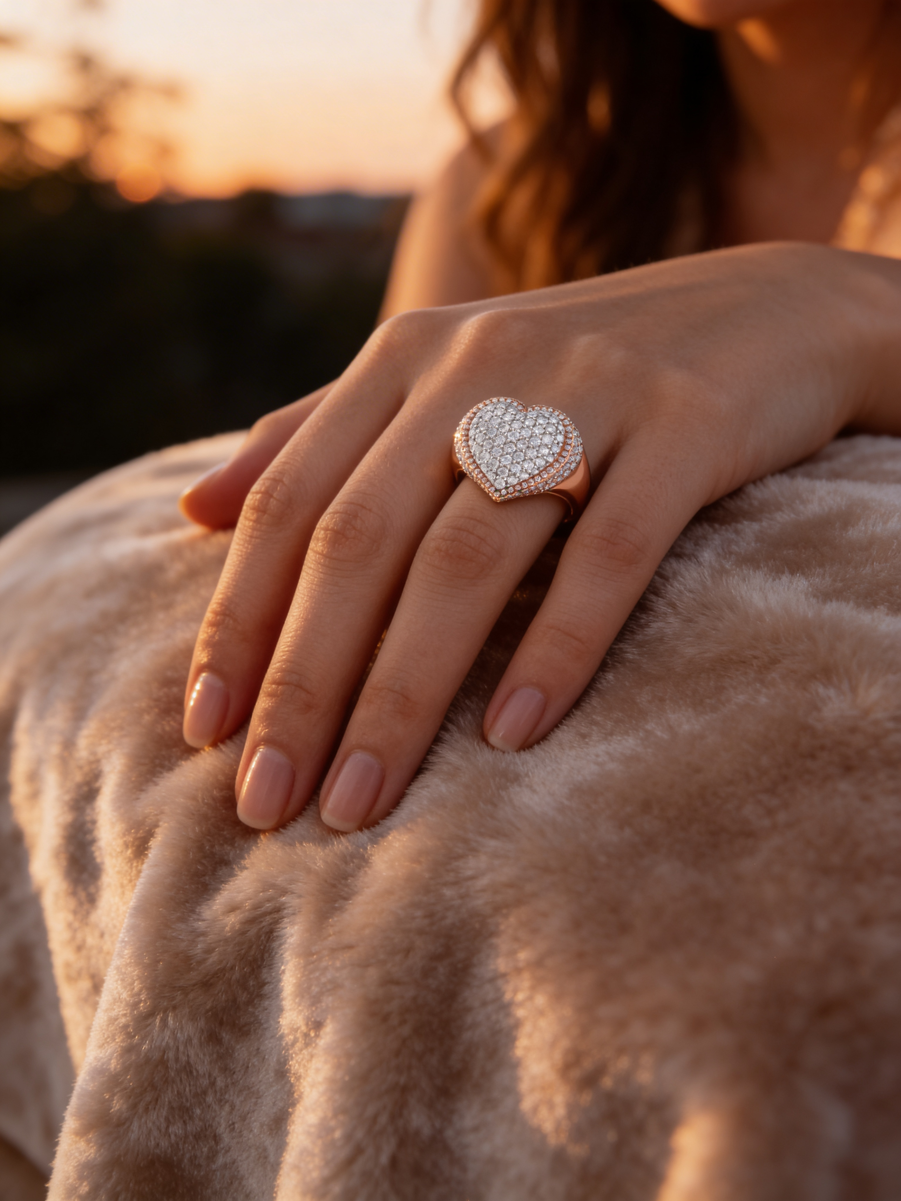 Full Heart 18ct Gold Diamond Ring