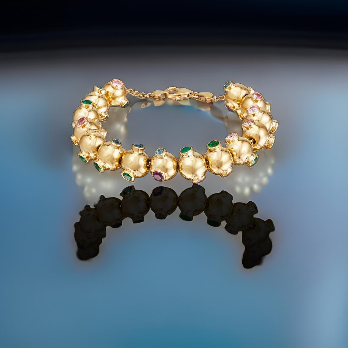 Chenille’ DNA 18ct yellow gold bracelet