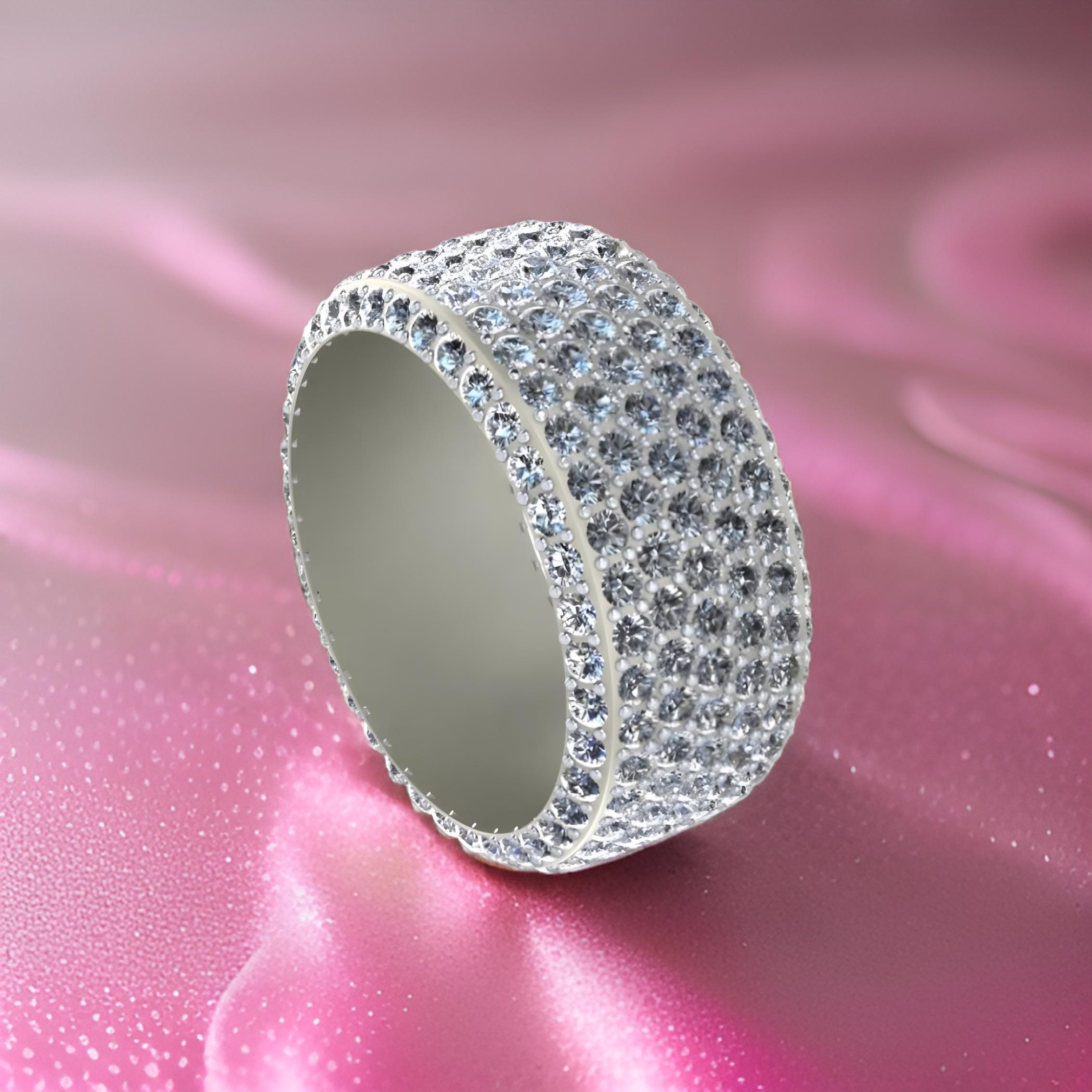 Diamond Dotted Eternity Band