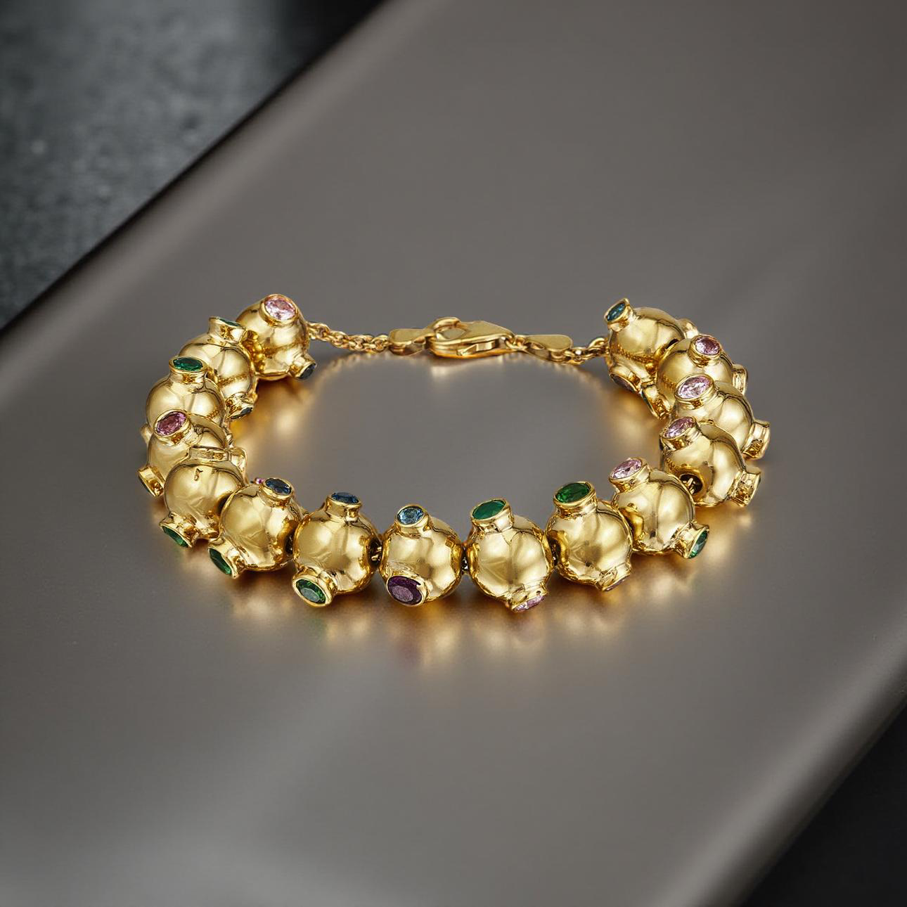 Chenille’ DNA 18ct Yellow Gold Bracelet