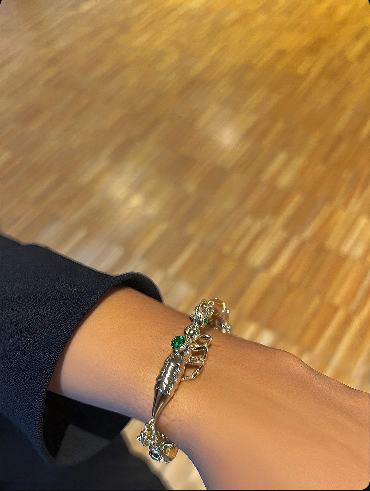 African Rove Beetle Multi Gemstone Bracelet